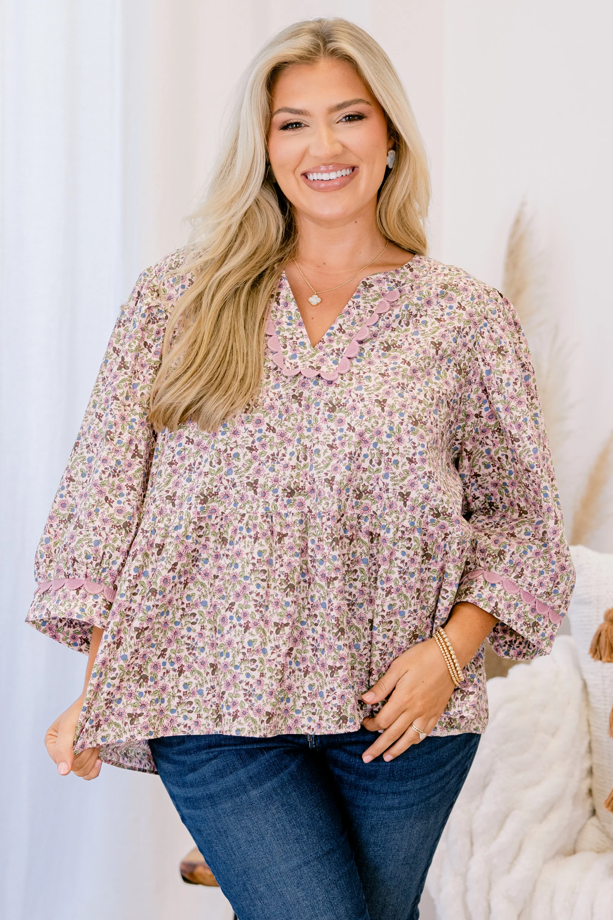 LaLa Land Love Top, Pink Floral - Giverhouse