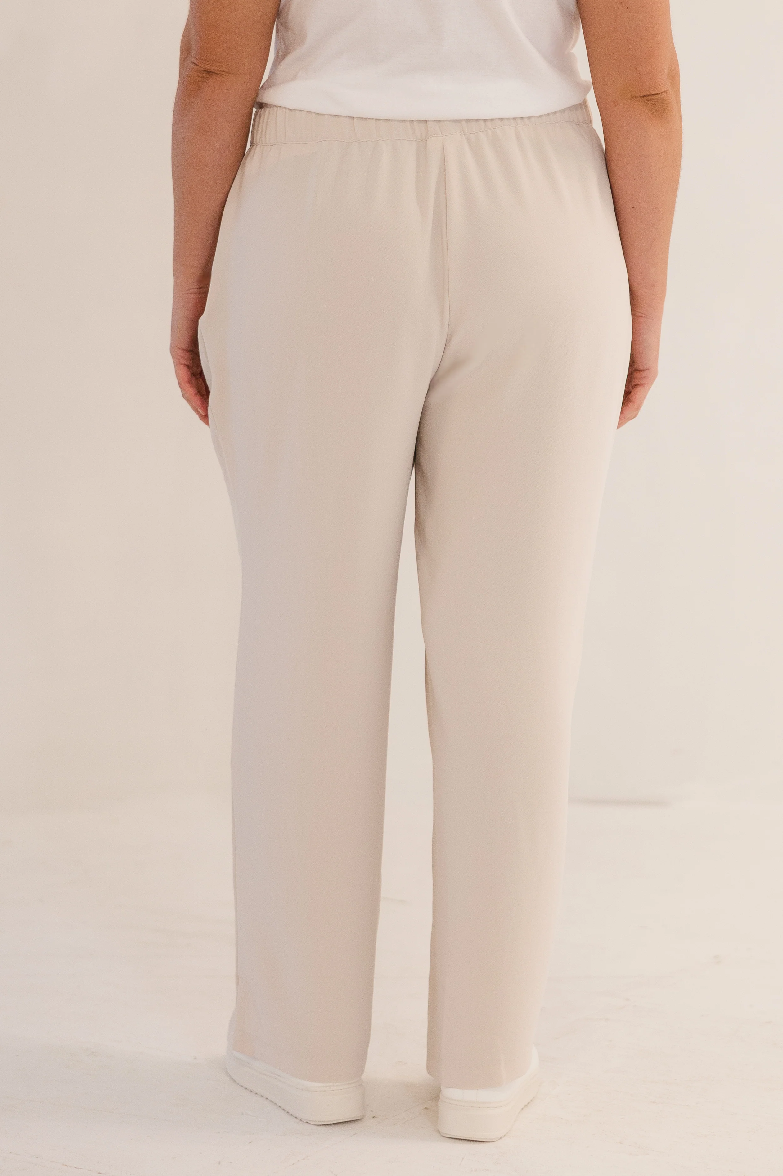 Lena Straight Leg Pant, Stone - Giverhouse