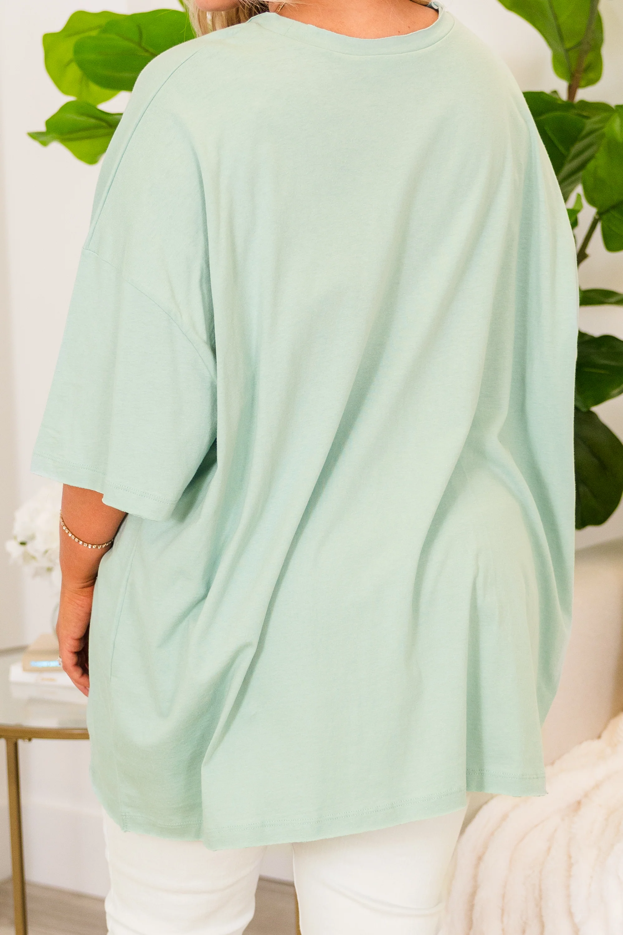 It Comes Naturally Top, Light Green - Giverhouse