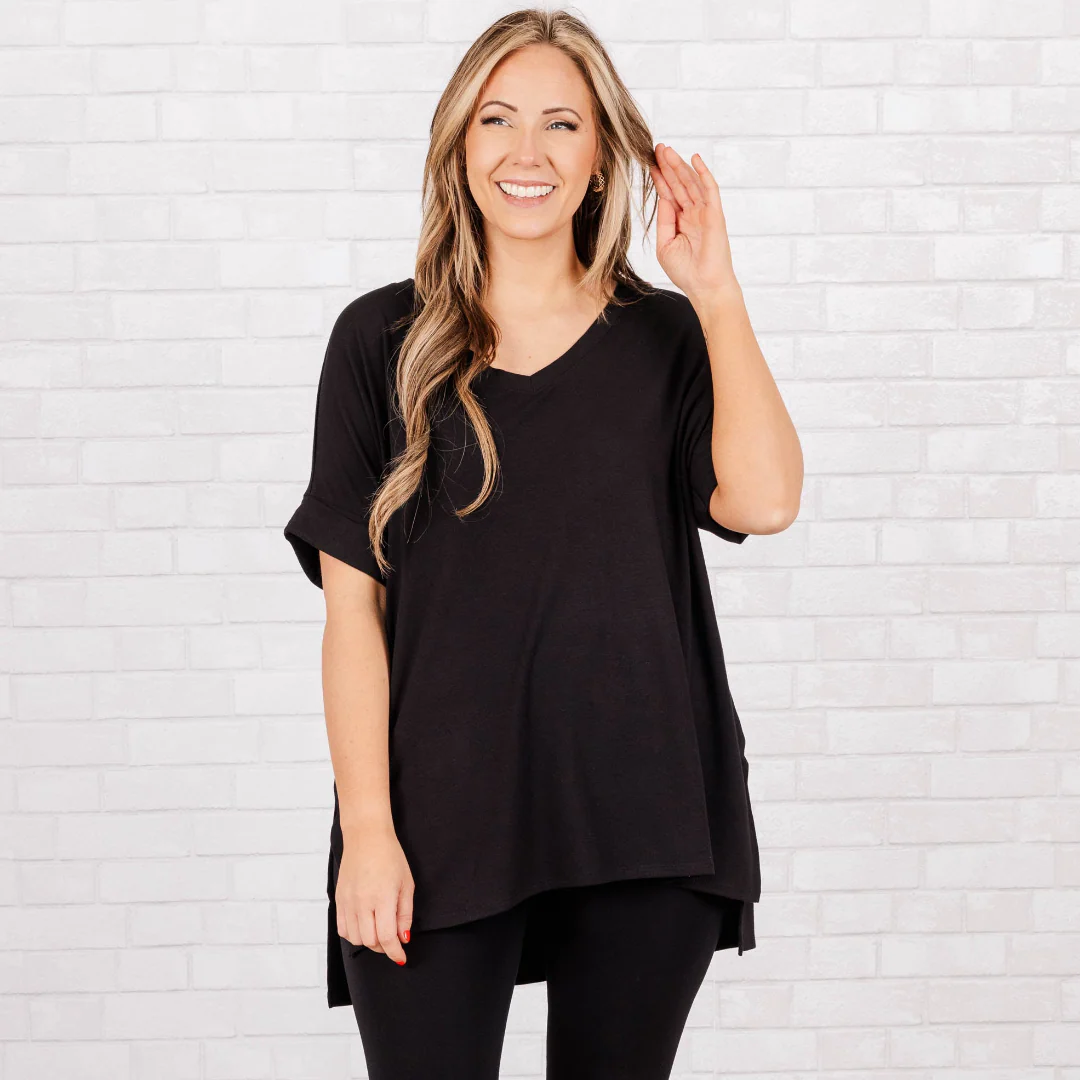 Comfy Travels Top, Black - Giverhouse
