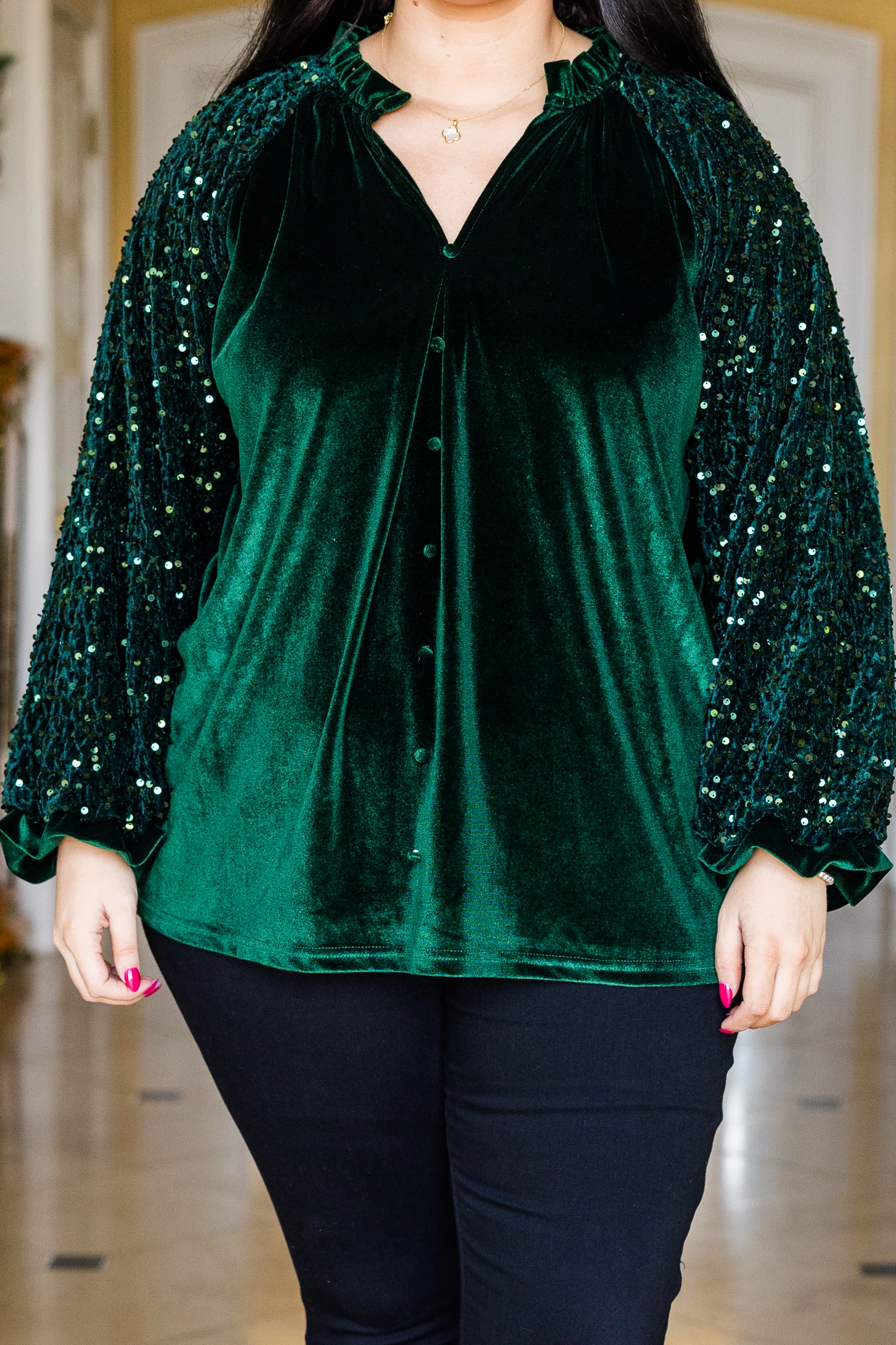 Nothing Even Matters Blouse, Green - Giverhouse