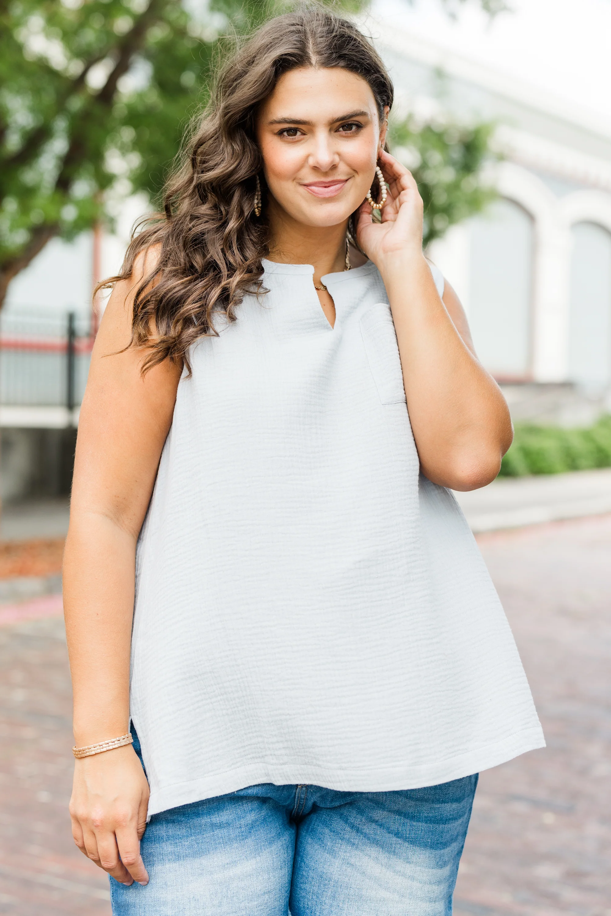 A Leap Of Faith Tank, Blue - Giverhouse