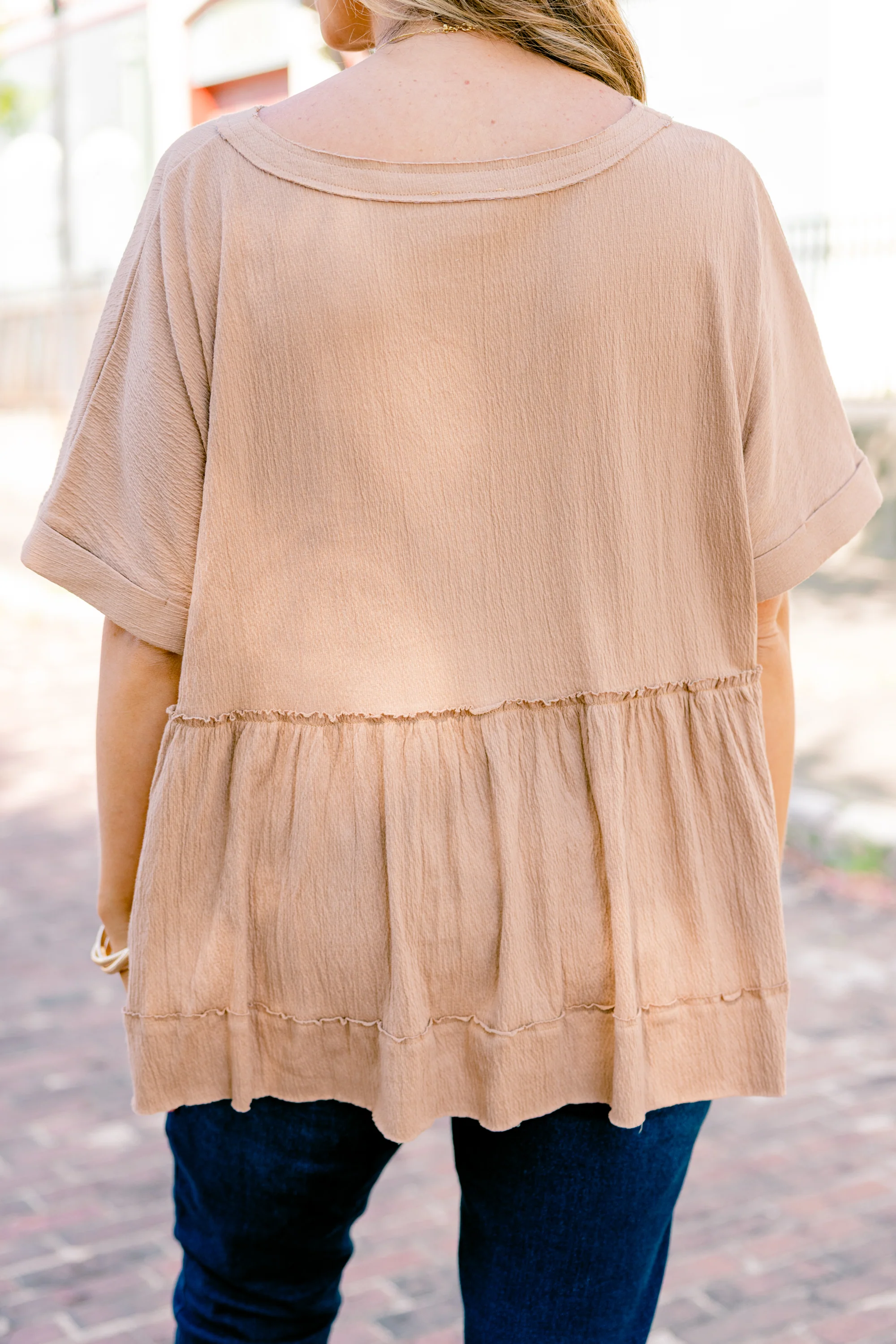 What Should We Do Today Top, Brown - Giverhouse