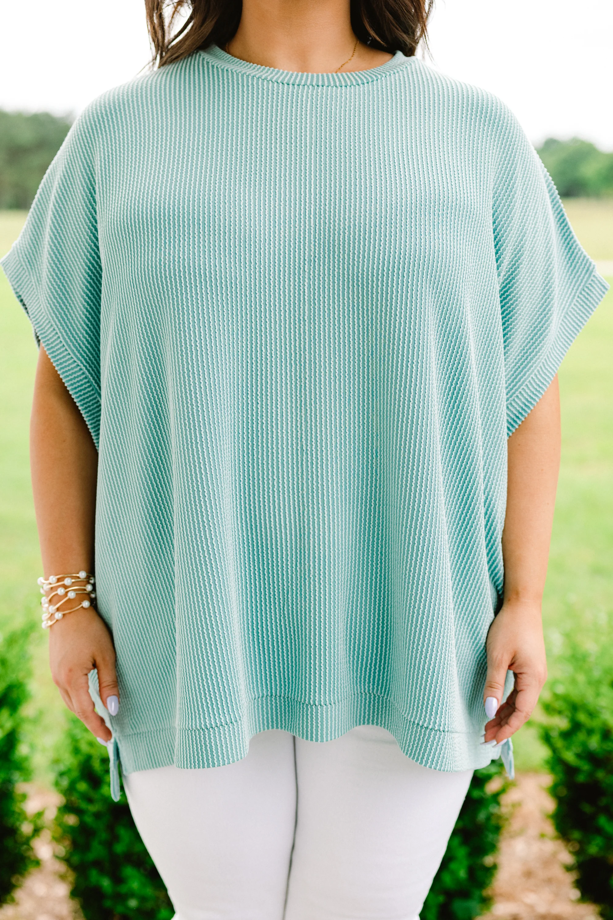 All About Knits Top, Turquoise - Giverhouse