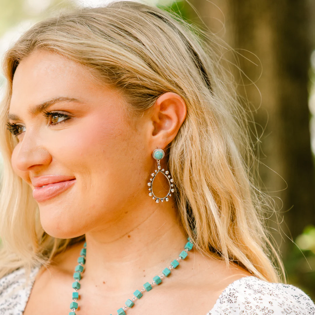Sable and Sky Earrings, Turquoise - Giverhouse