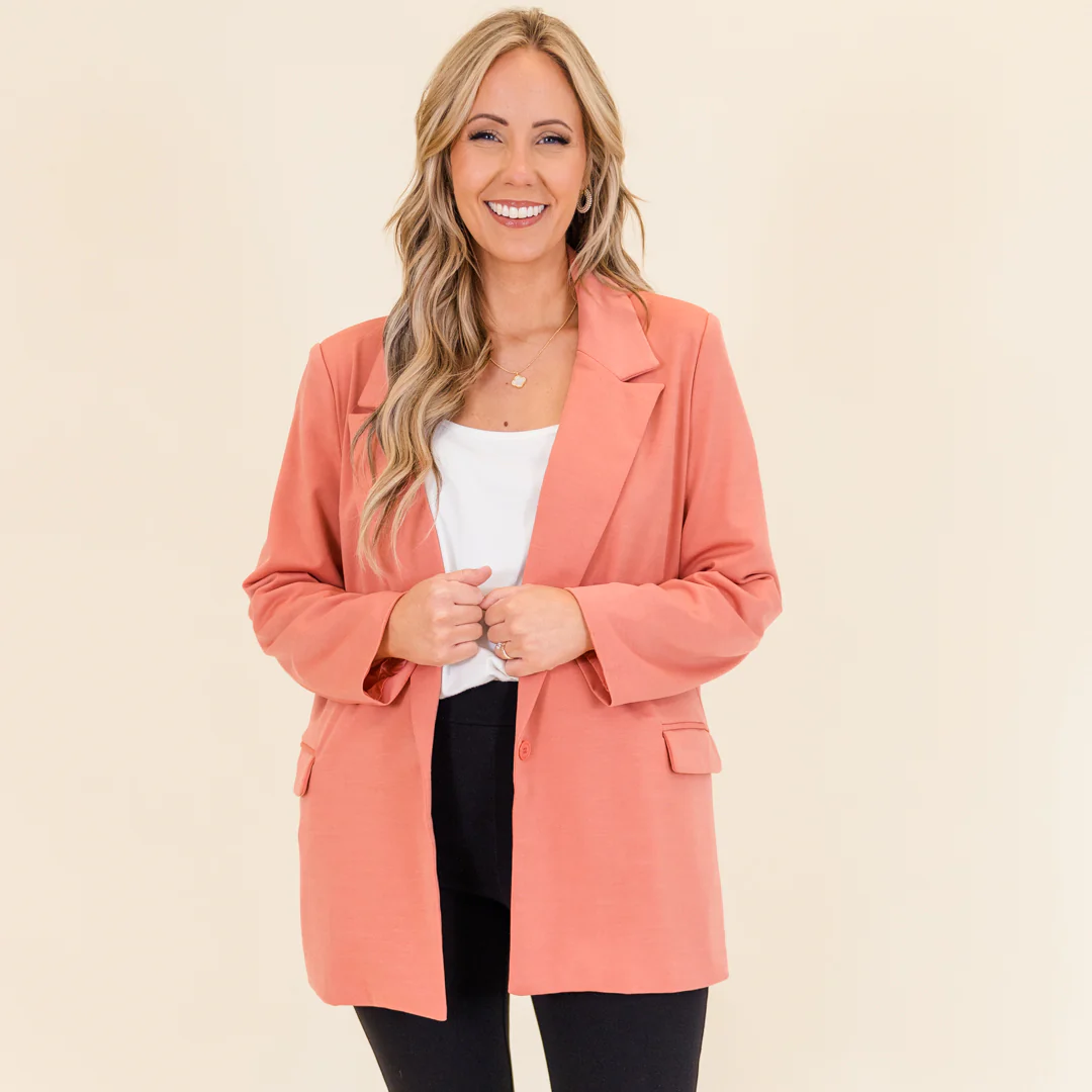 Rosy Glow Blazer, Mauve - Giverhouse