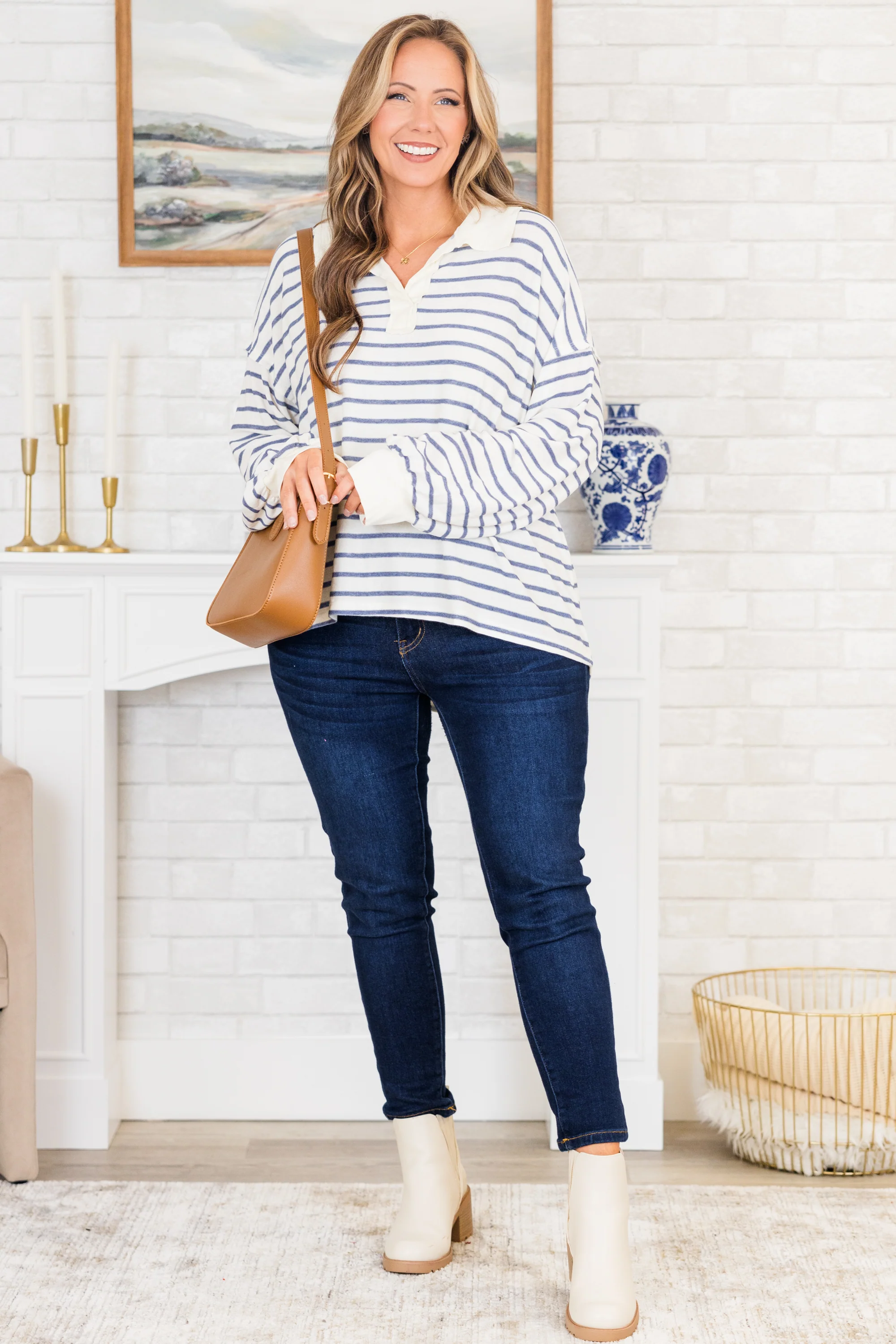 My Wants And Needs Top, Navy - Giverhouse