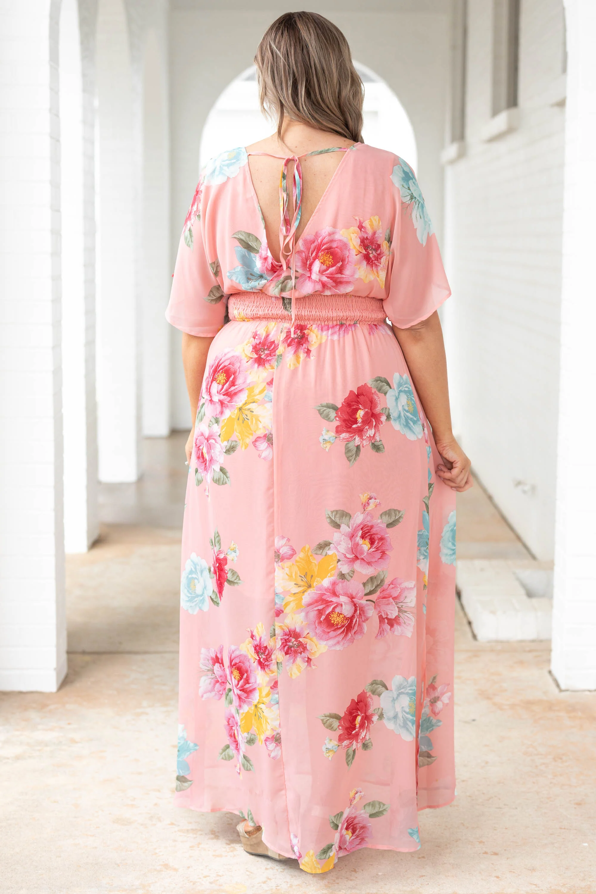 Sweet Laughter Dress, Coral Pink - Giverhouse