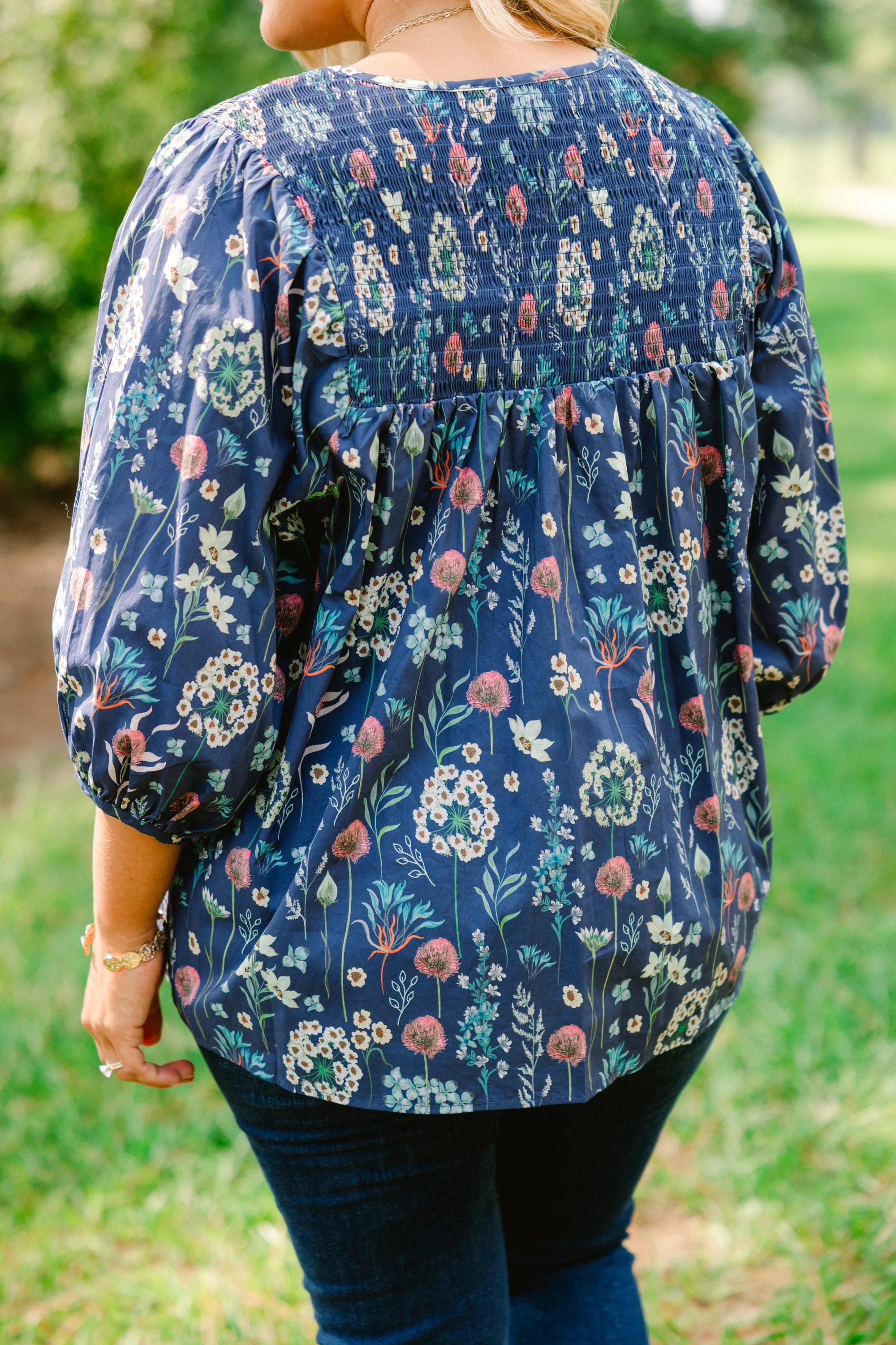 With The Flow Top, Dusty Blue - Giverhouse