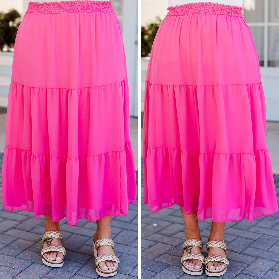 What To Say Skirt, Fuchsia - Giverhouse