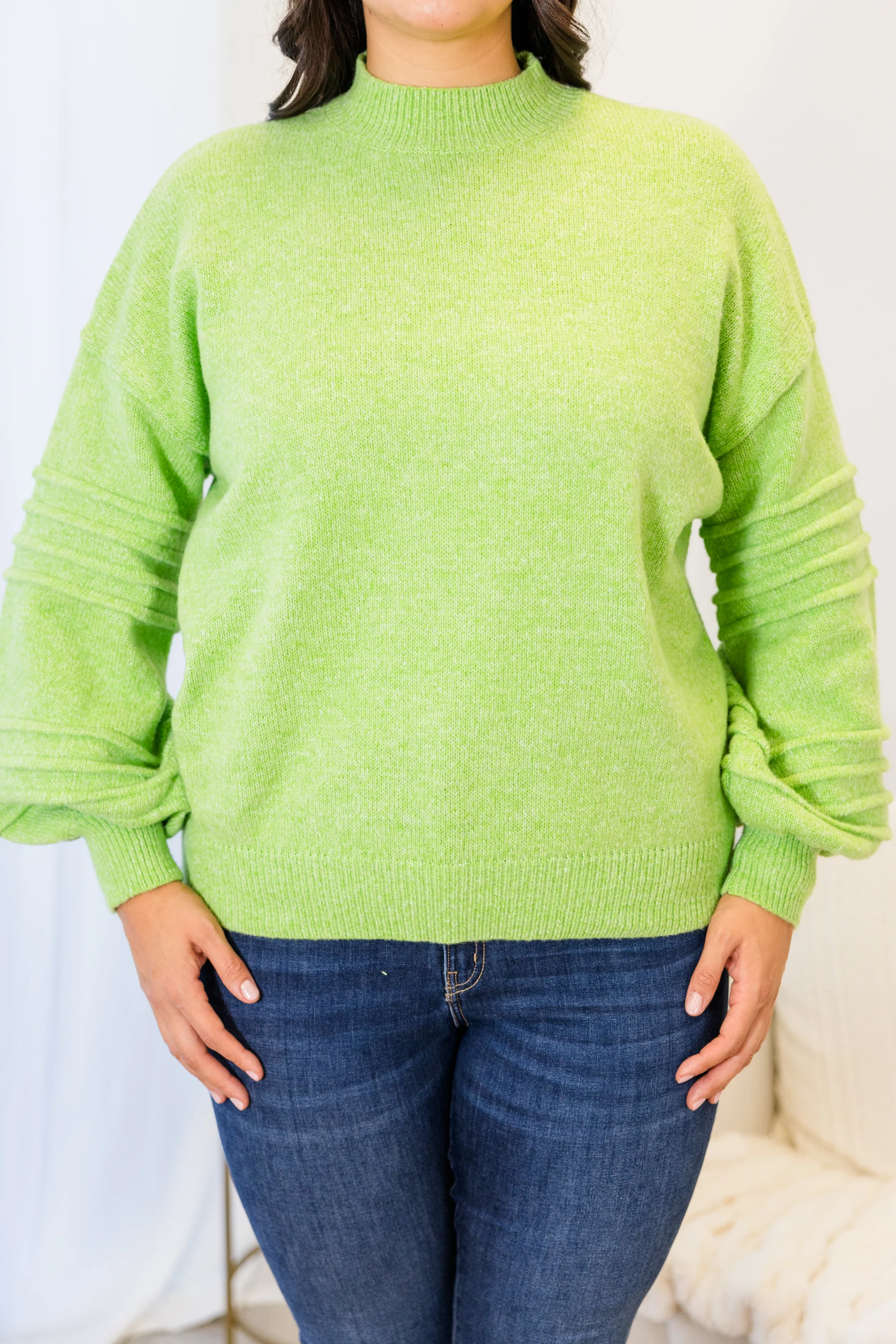 Cloudy Comfort Sweater, Green - Giverhouse