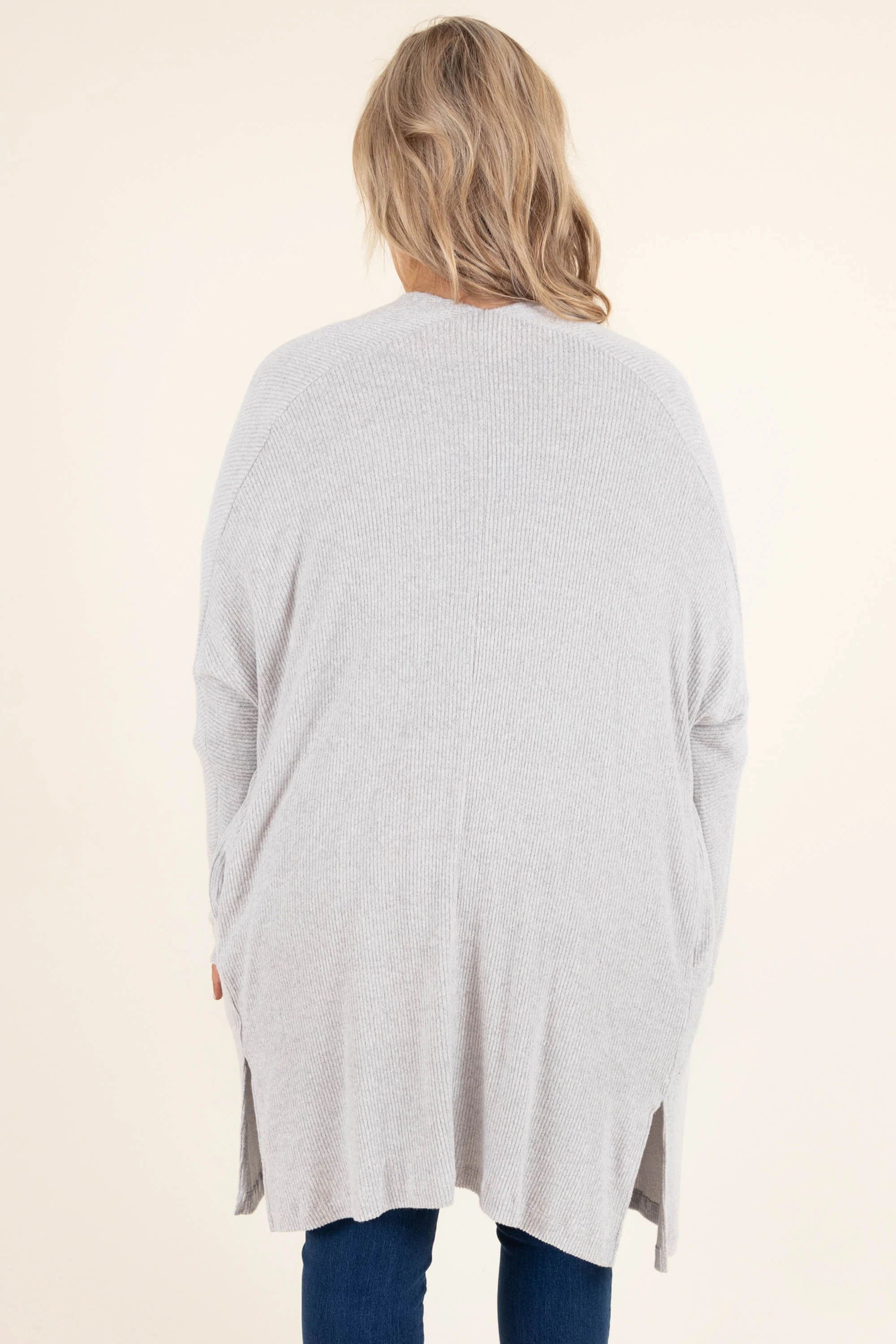 Ask For Anything Cardigan, Heather Grey - Giverhouse