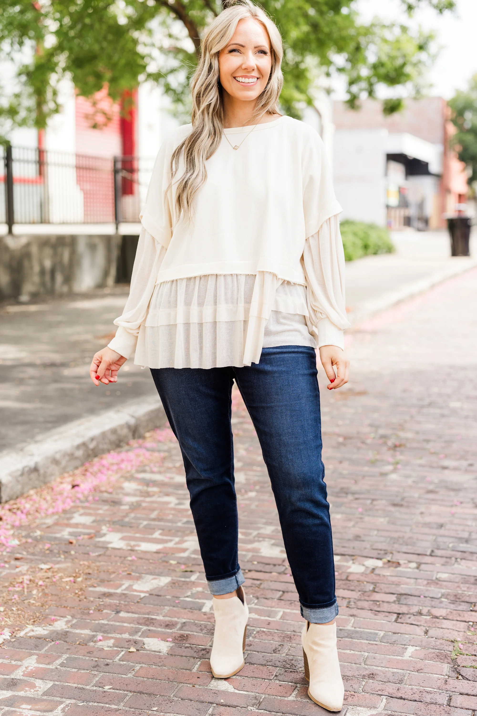 My Kind of Fun Top, Oatmeal - Giverhouse