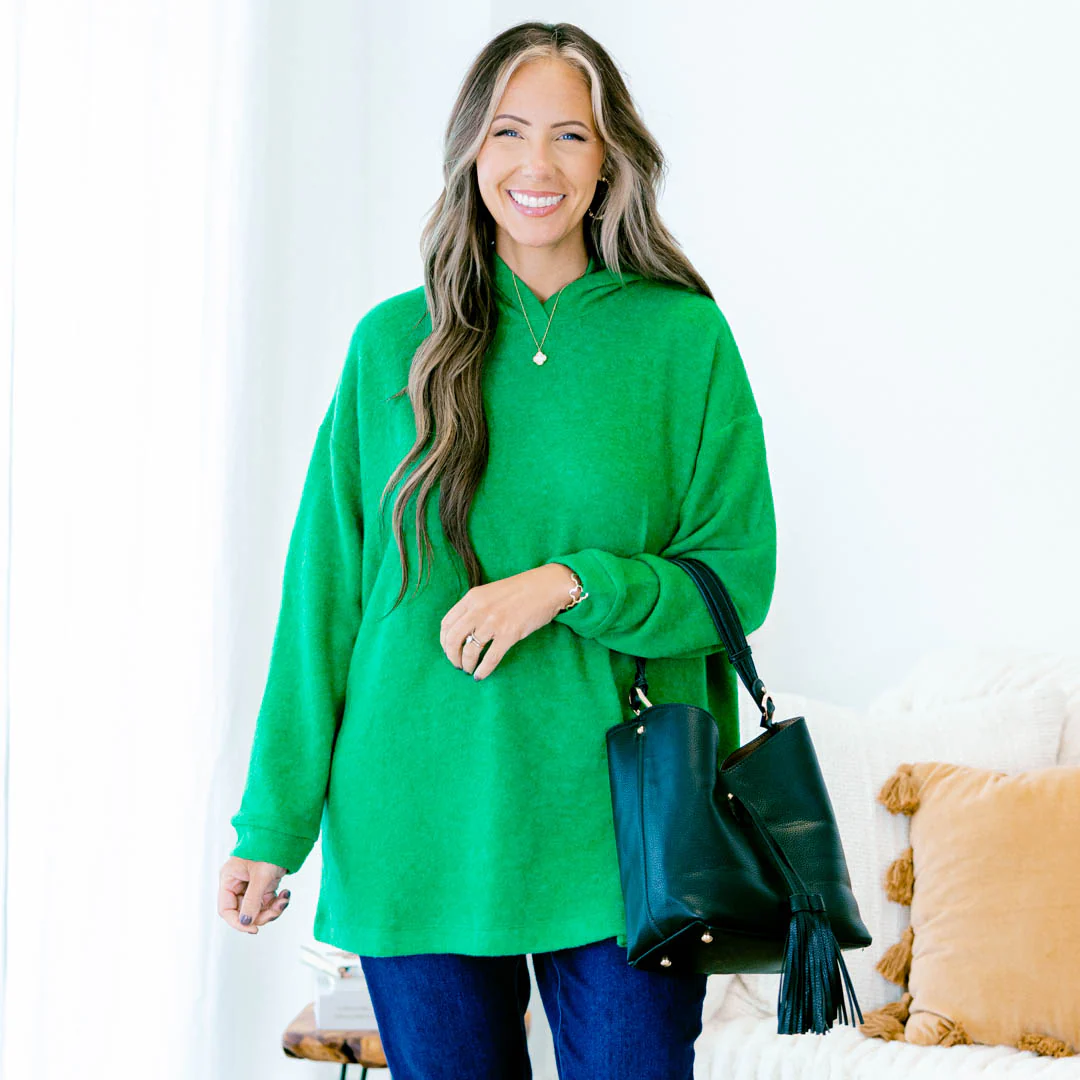 I Am On The Go Top, Kelly Green - Giverhouse