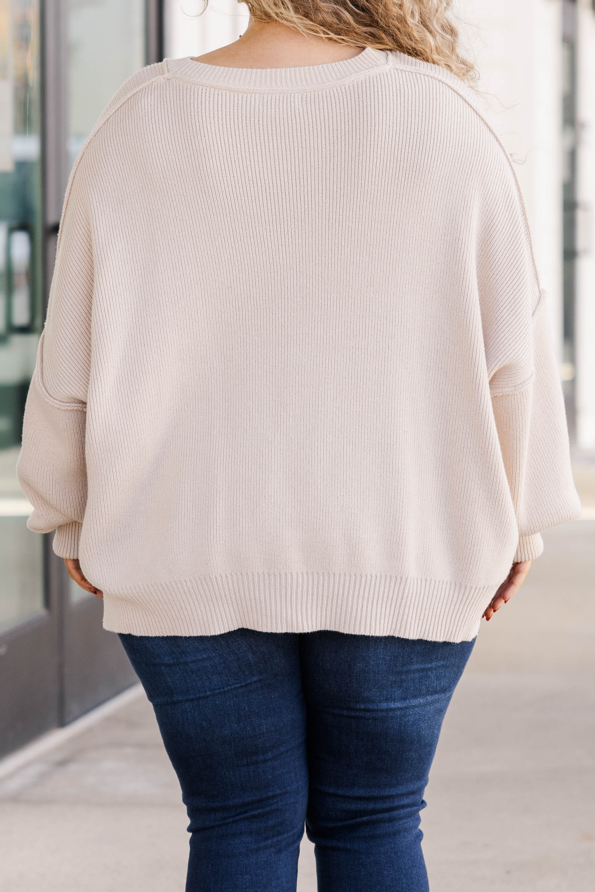 Magically Perfect Sweater, Taupe - Giverhouse