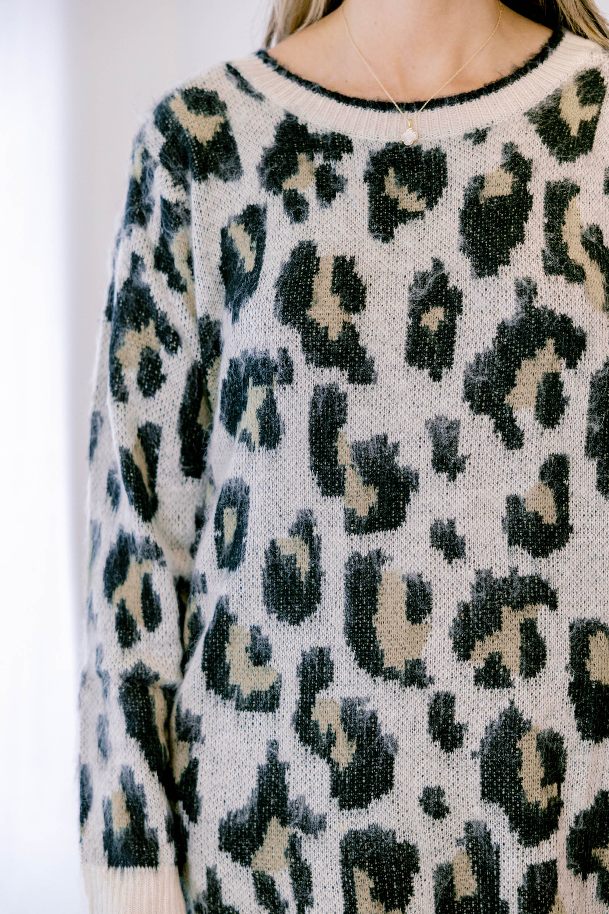 Always The Answer Sweater Dress, Leopard - Giverhouse