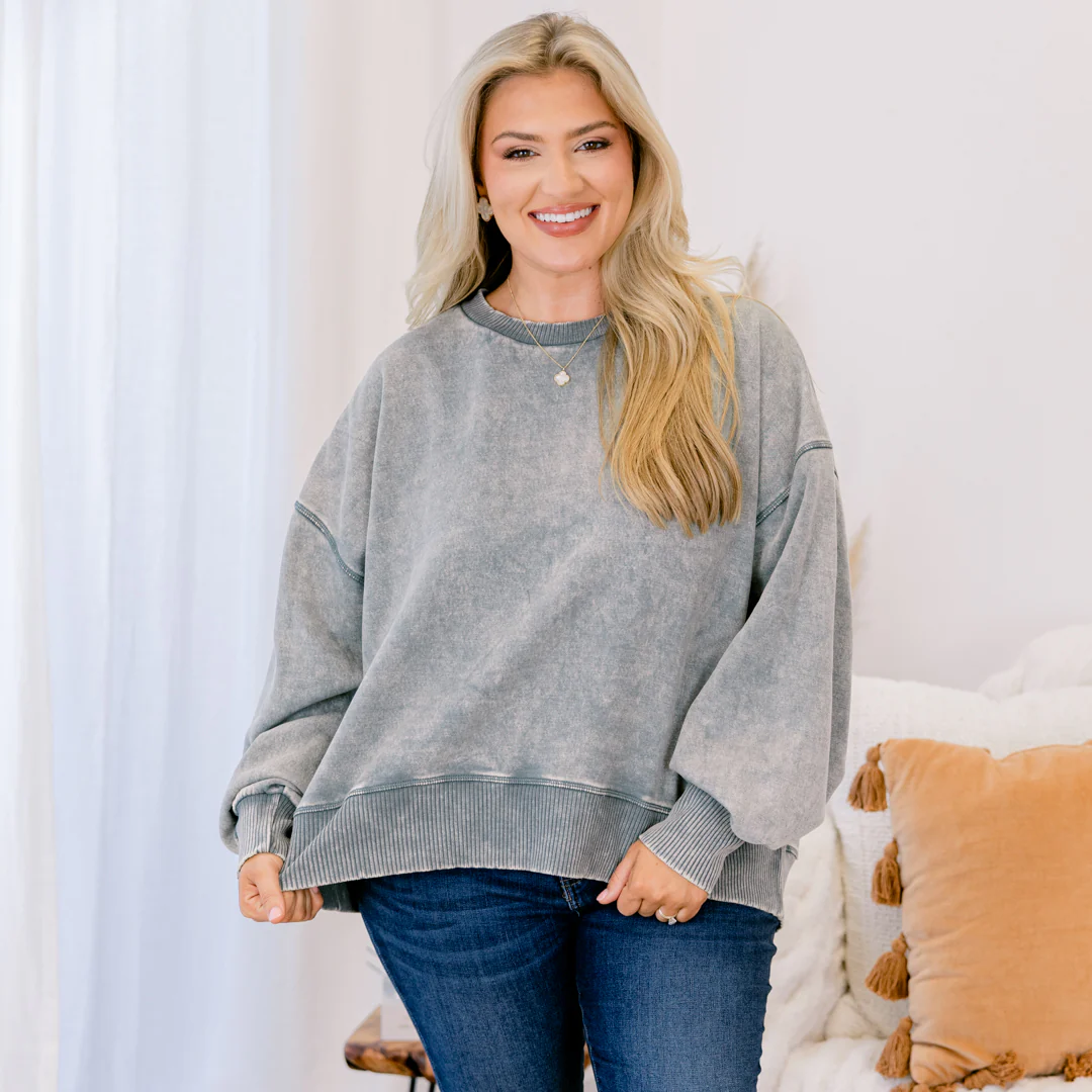 Only Getting Started Pullover, Ash Jade - Giverhouse