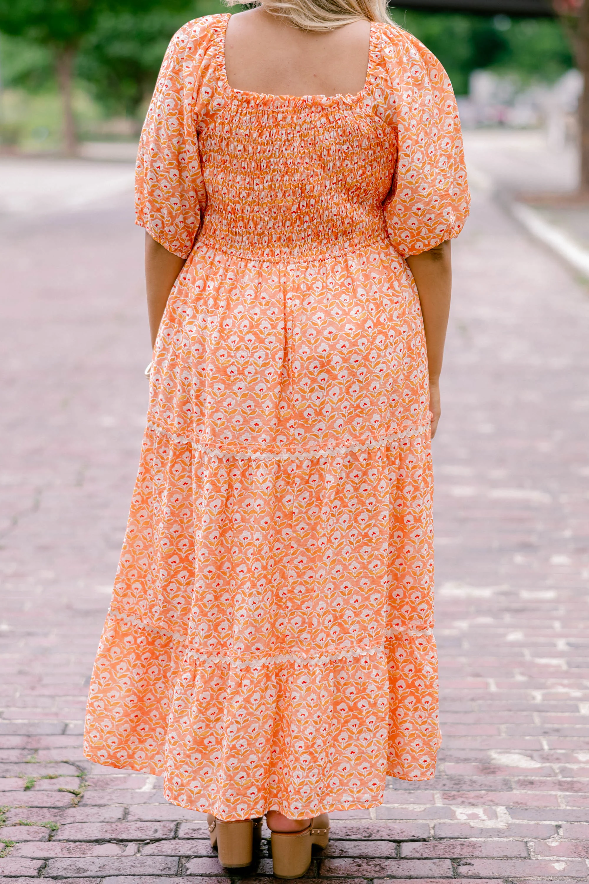 Out Of Touch Dress, Orange - Giverhouse