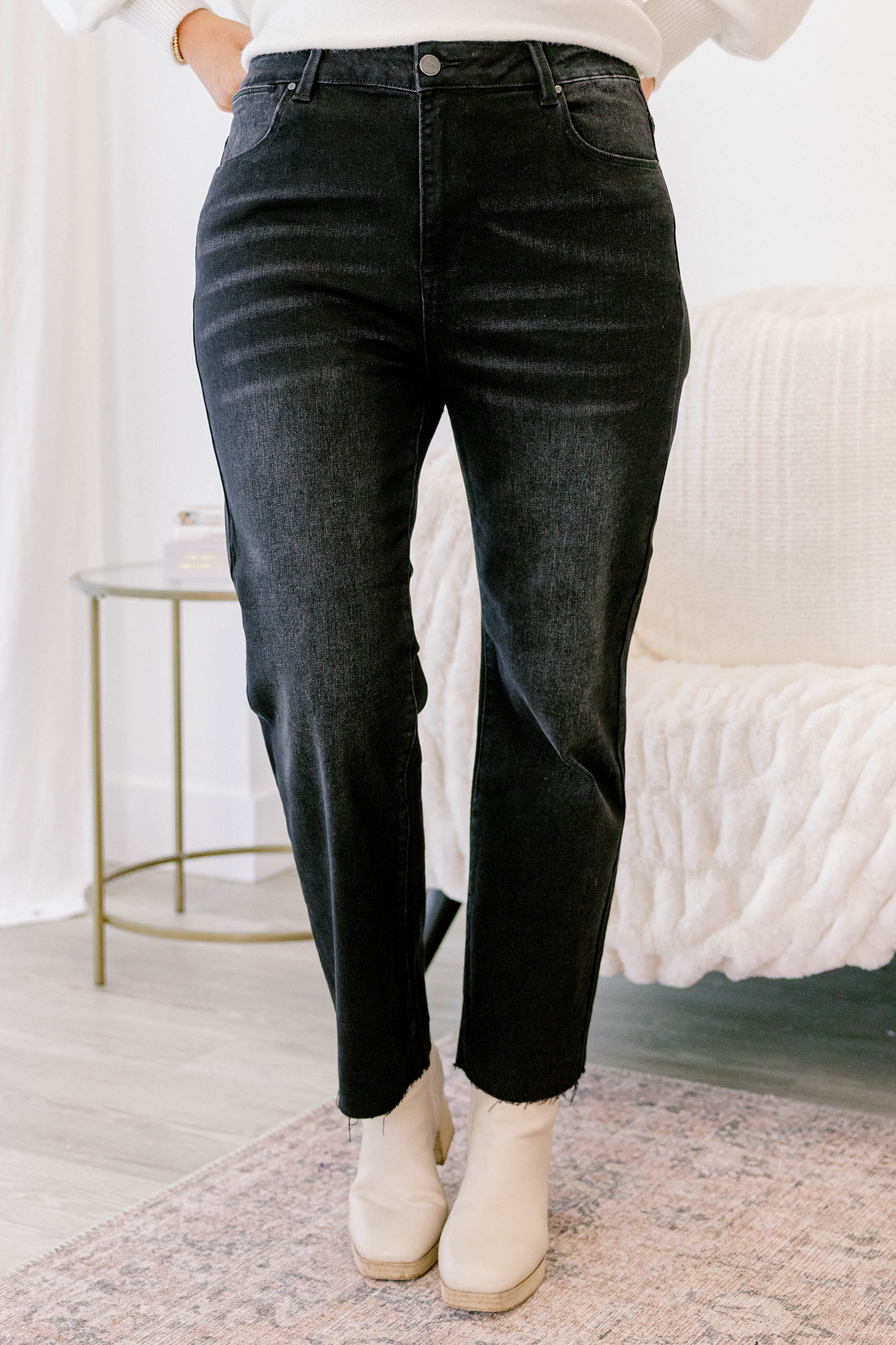 Unbothered By You Jeans, Black - Giverhouse