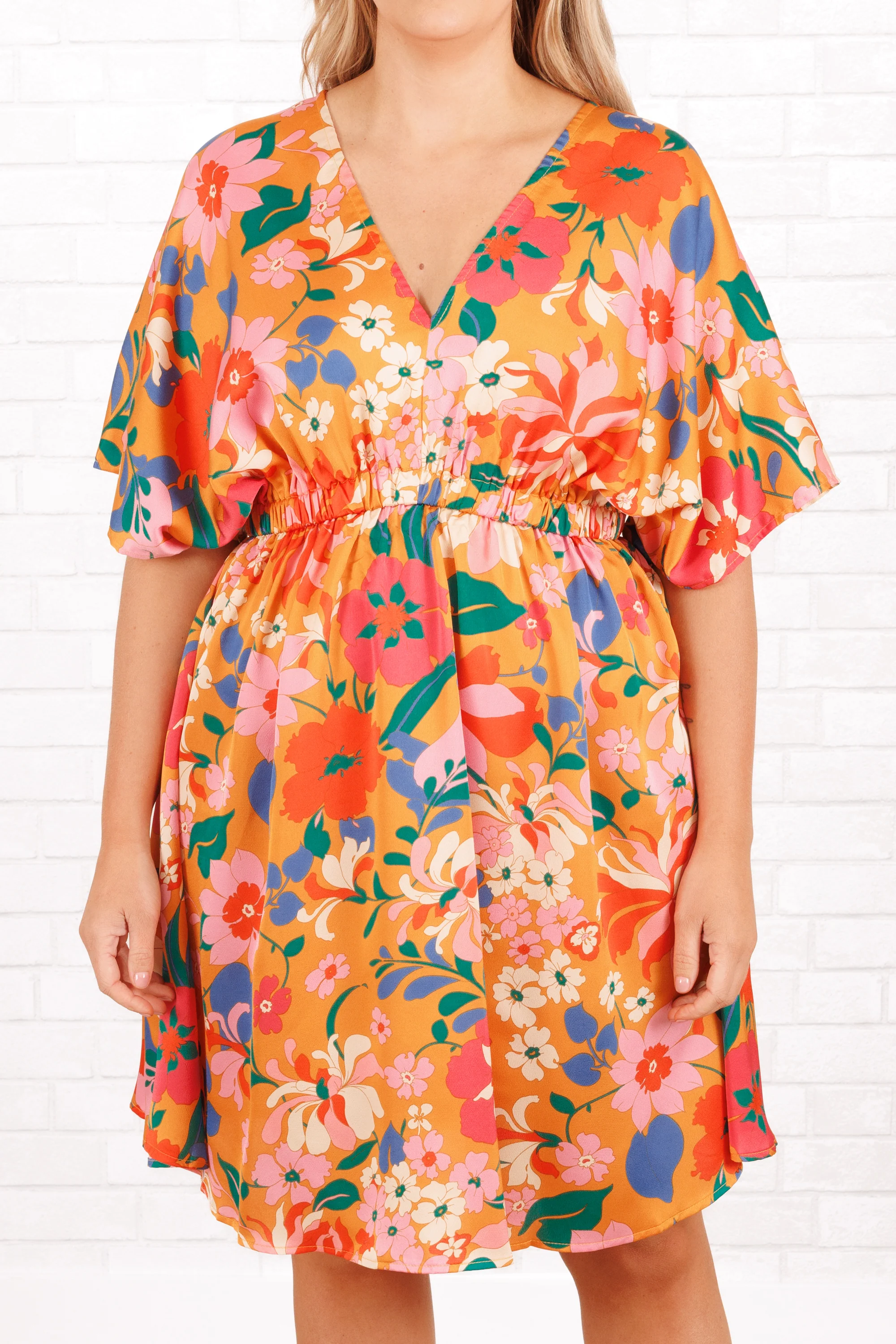 Laying In Your Arms Dress, Orange - Giverhouse