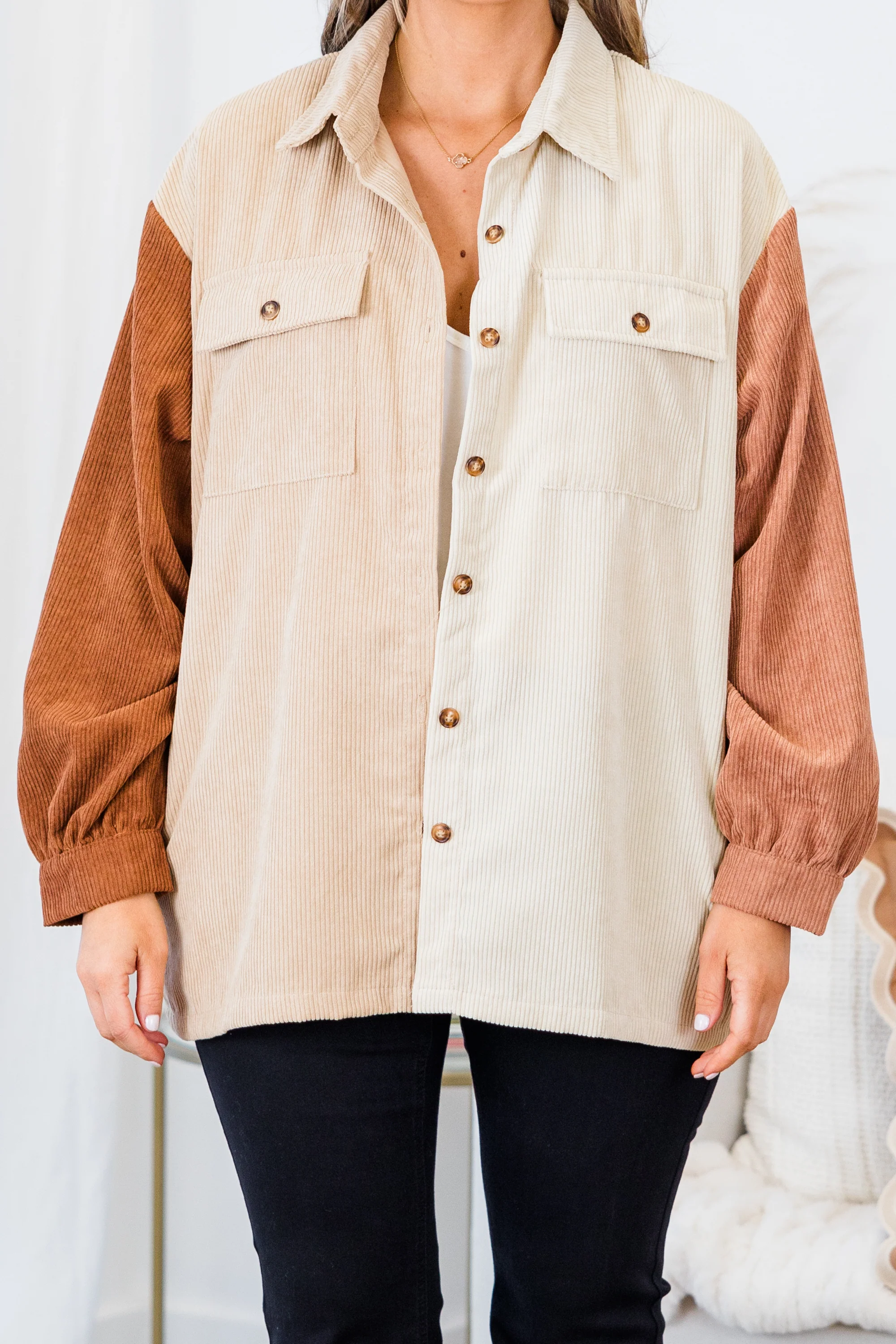 Honey Lovin' Shacket, Taupe - Giverhouse