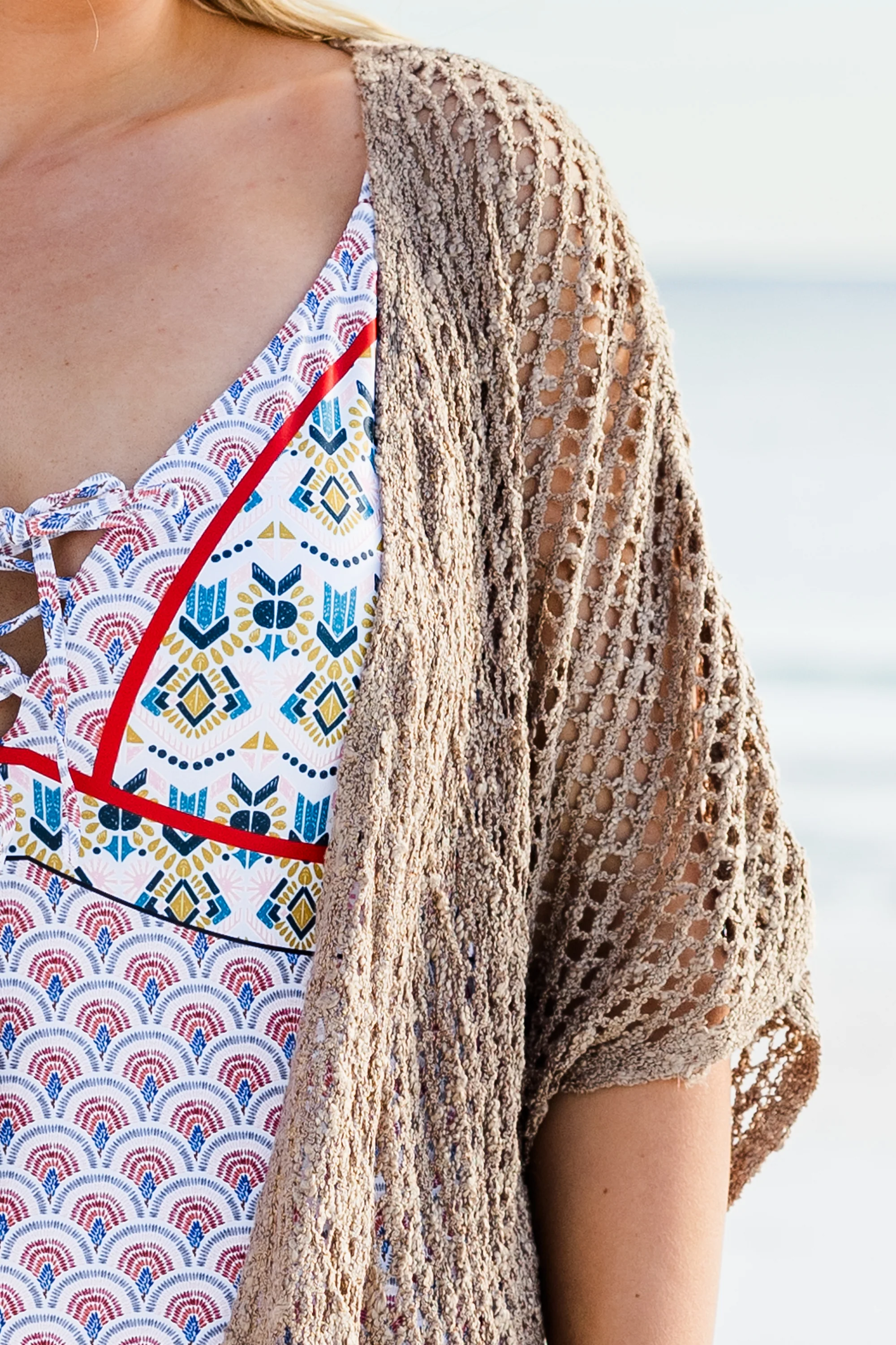 Paradise Unlocked Kimono, Taupe - Giverhouse