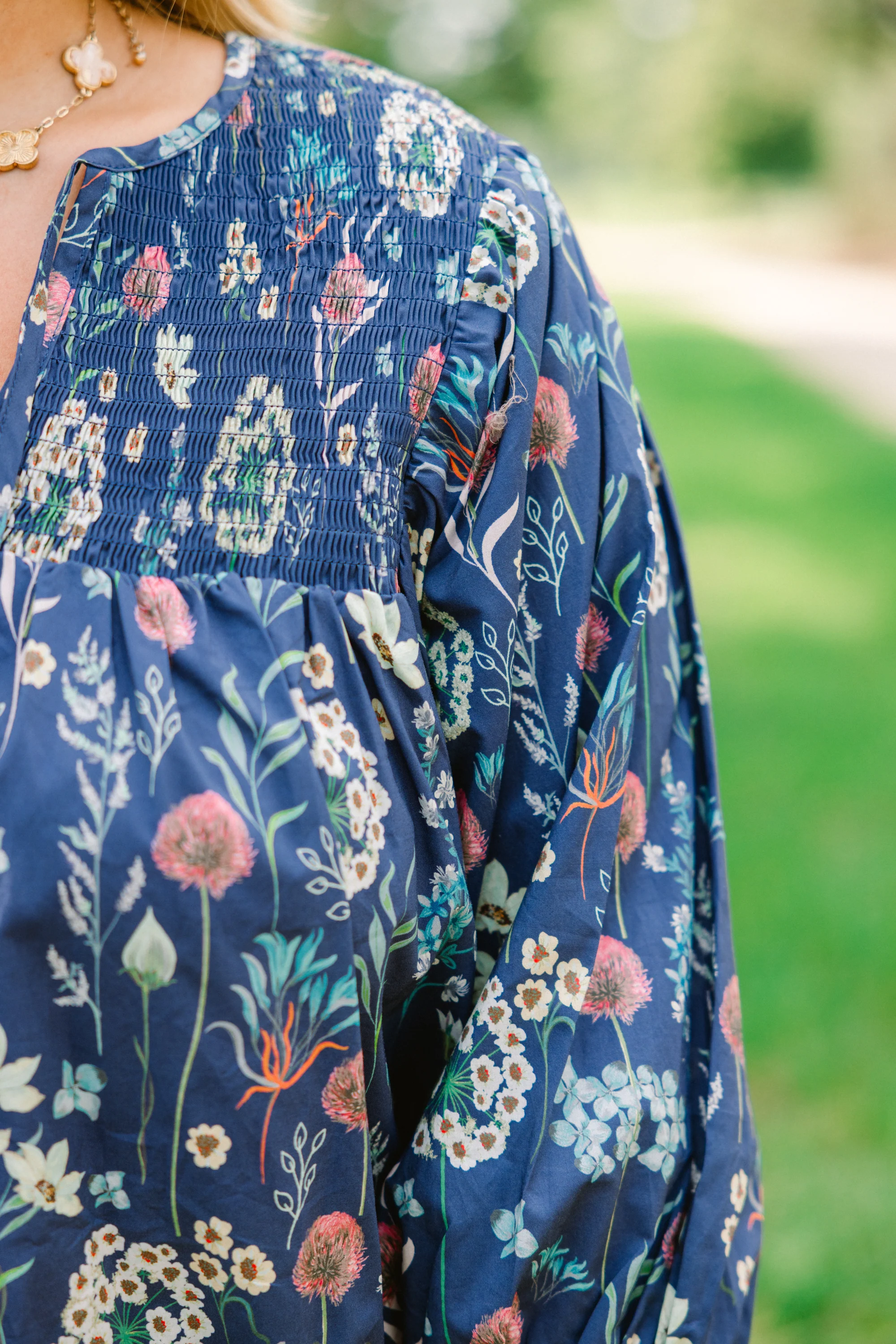 With The Flow Top, Dusty Blue - Giverhouse