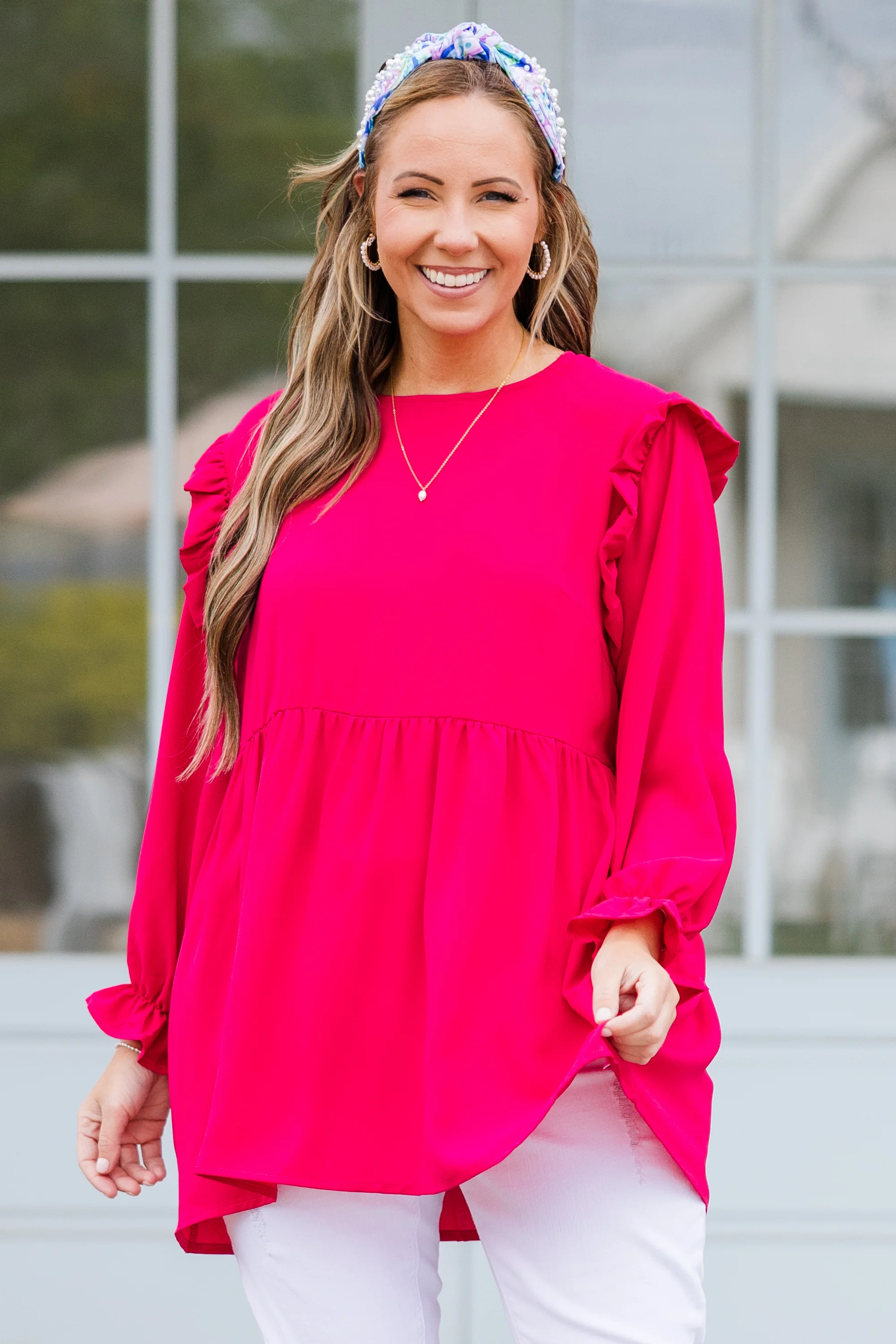 Both Eyes Open Top, Hot Pink - Giverhouse