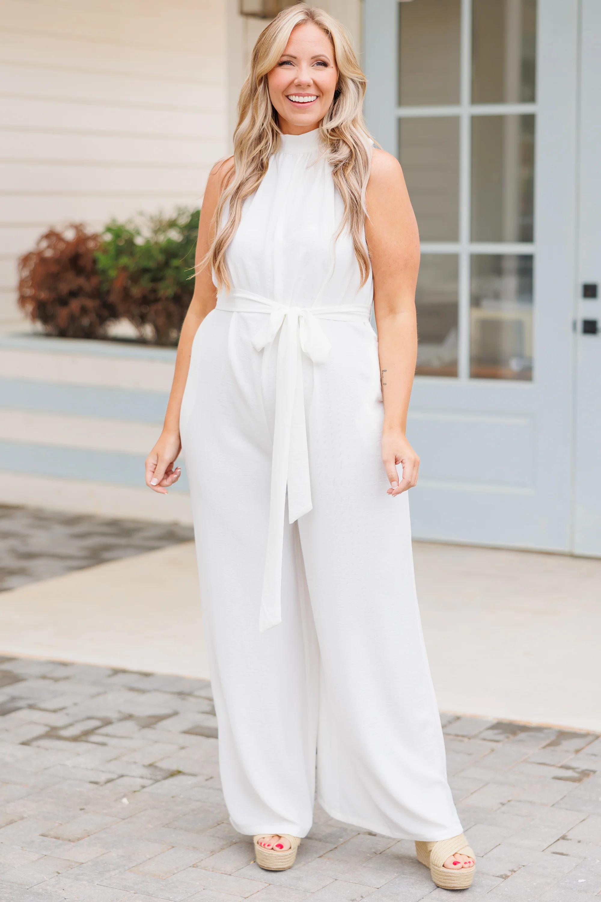 Beautiful Essence Jumpsuit, White - Giverhouse