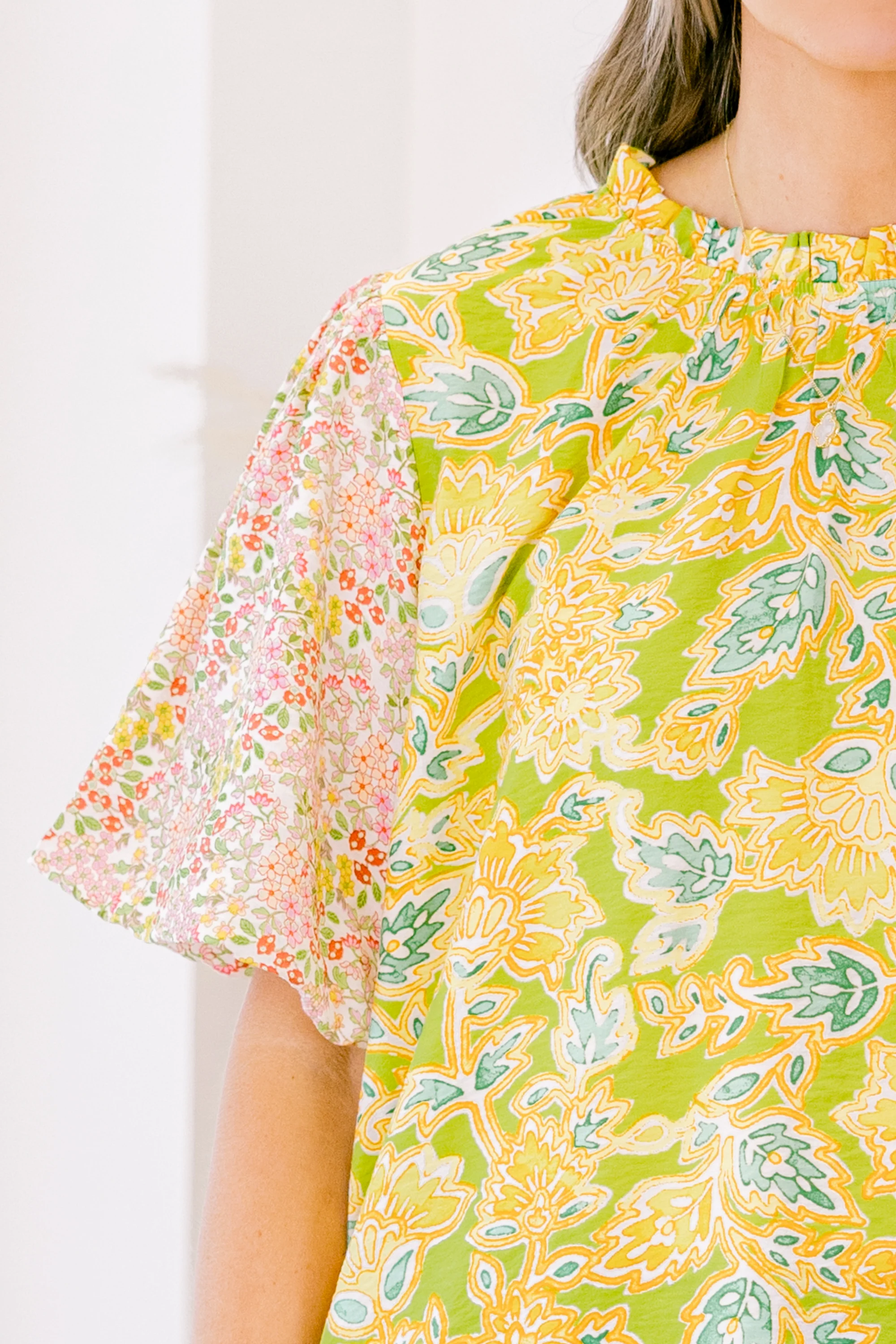 Lily Blossom Top, Green - Giverhouse