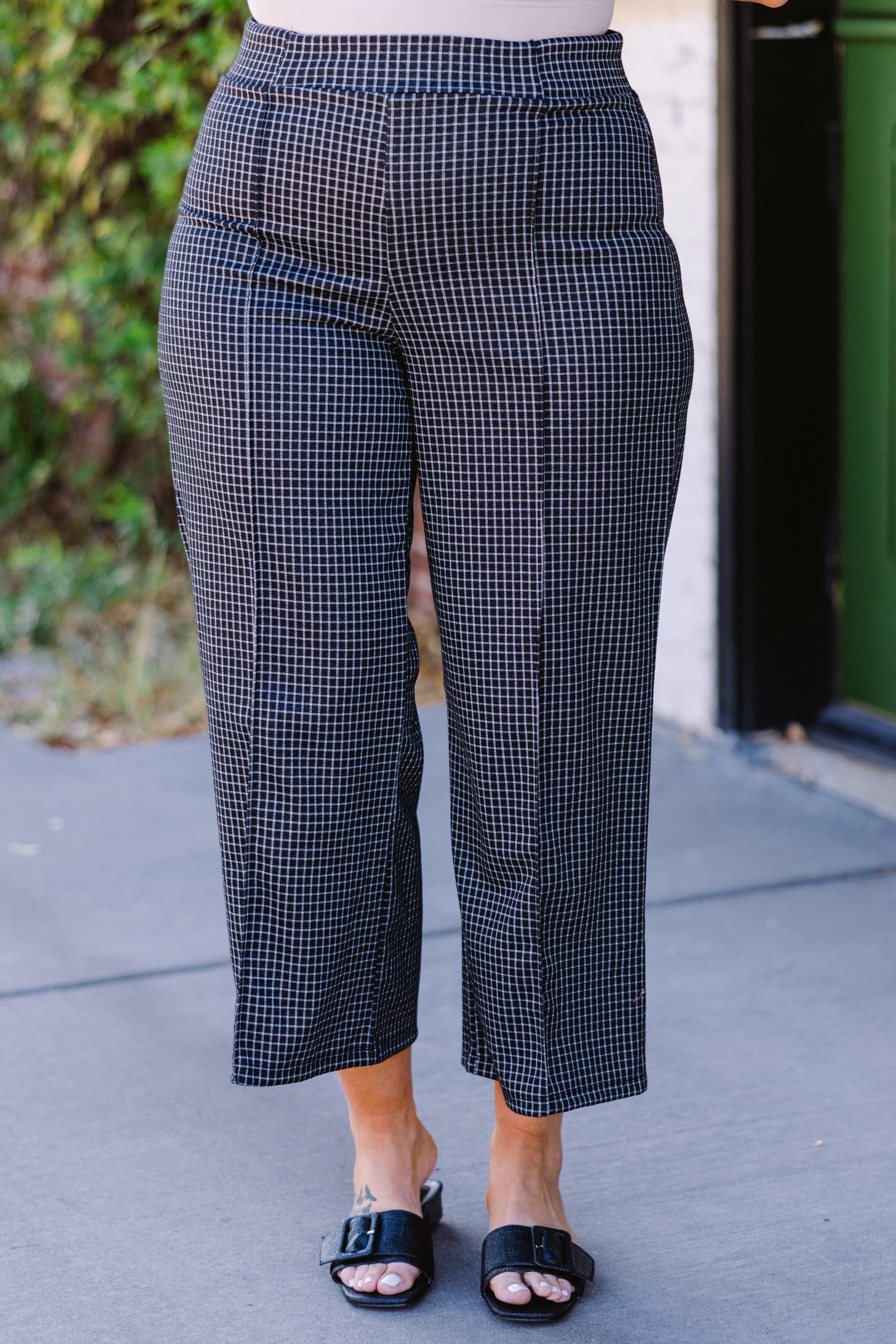 I'm Still Standing Pants, Black-White - Giverhouse