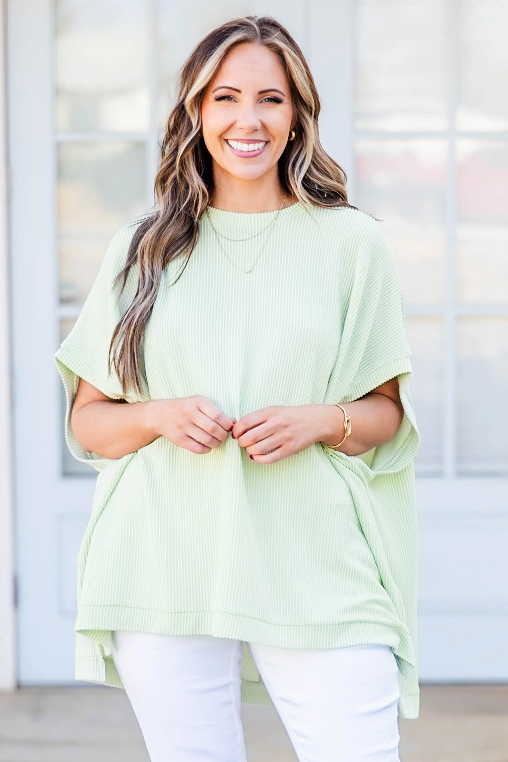 All About Knits Top, Sage - Giverhouse