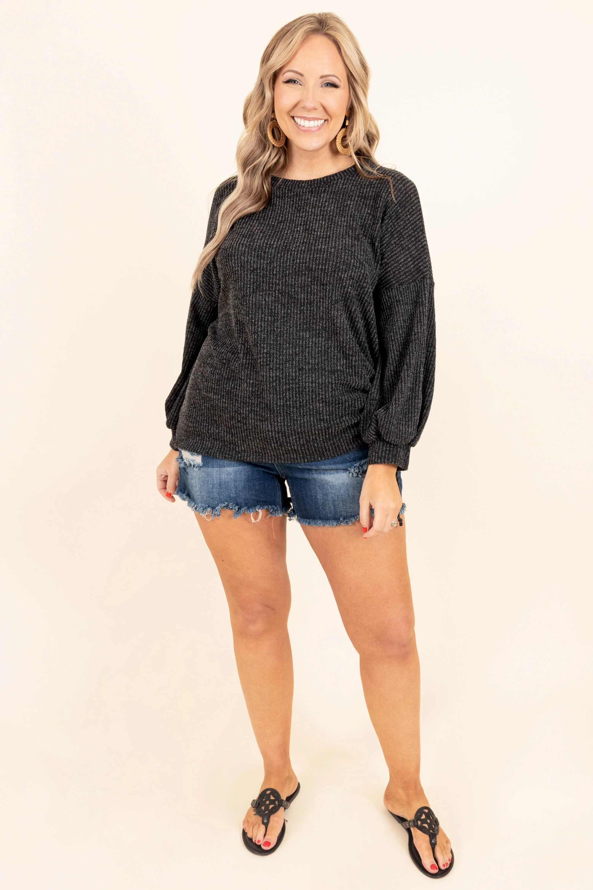 Good Times And Tan Lines Shorts, Dark Wash - Giverhouse