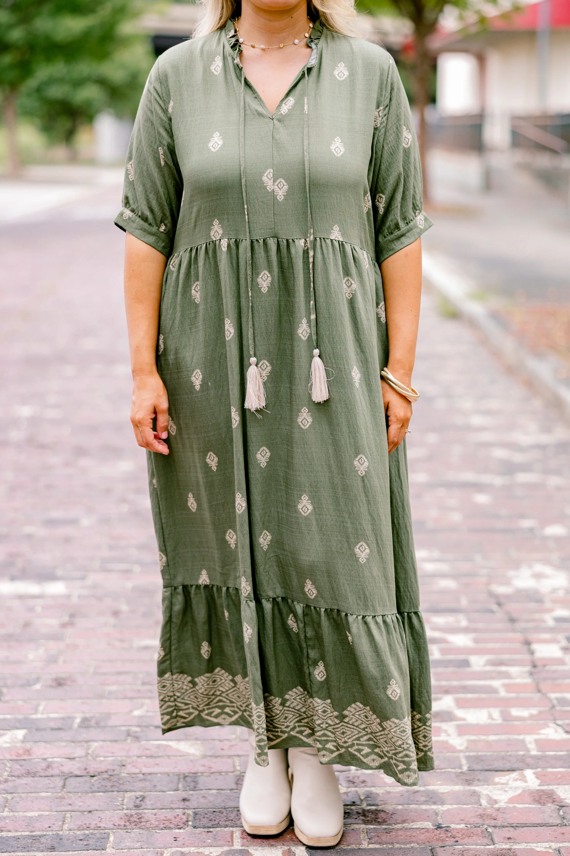Sweet As Can Be Dress, Green - Giverhouse
