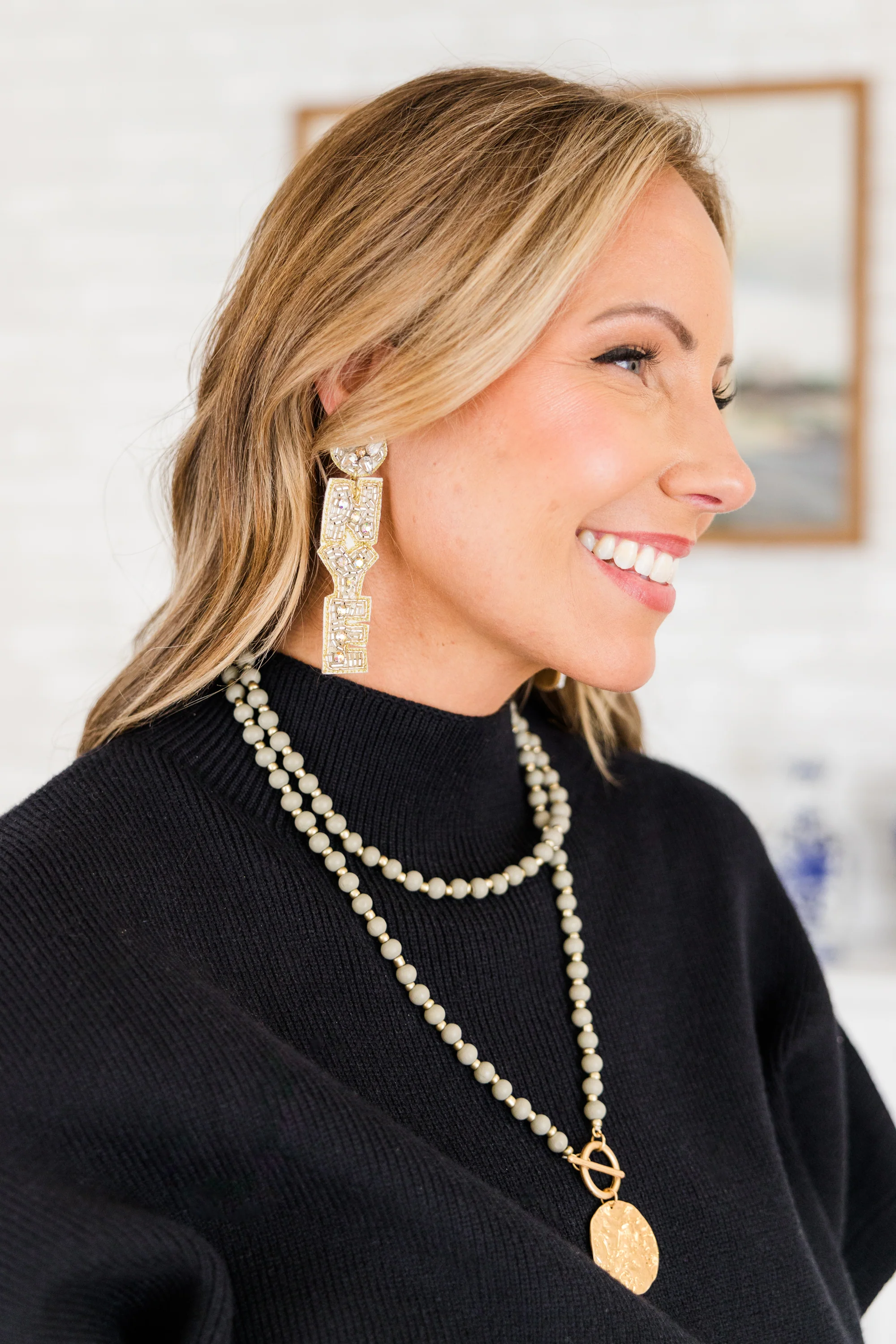 Stroke Of Midnight Earrings, Silver - Giverhouse