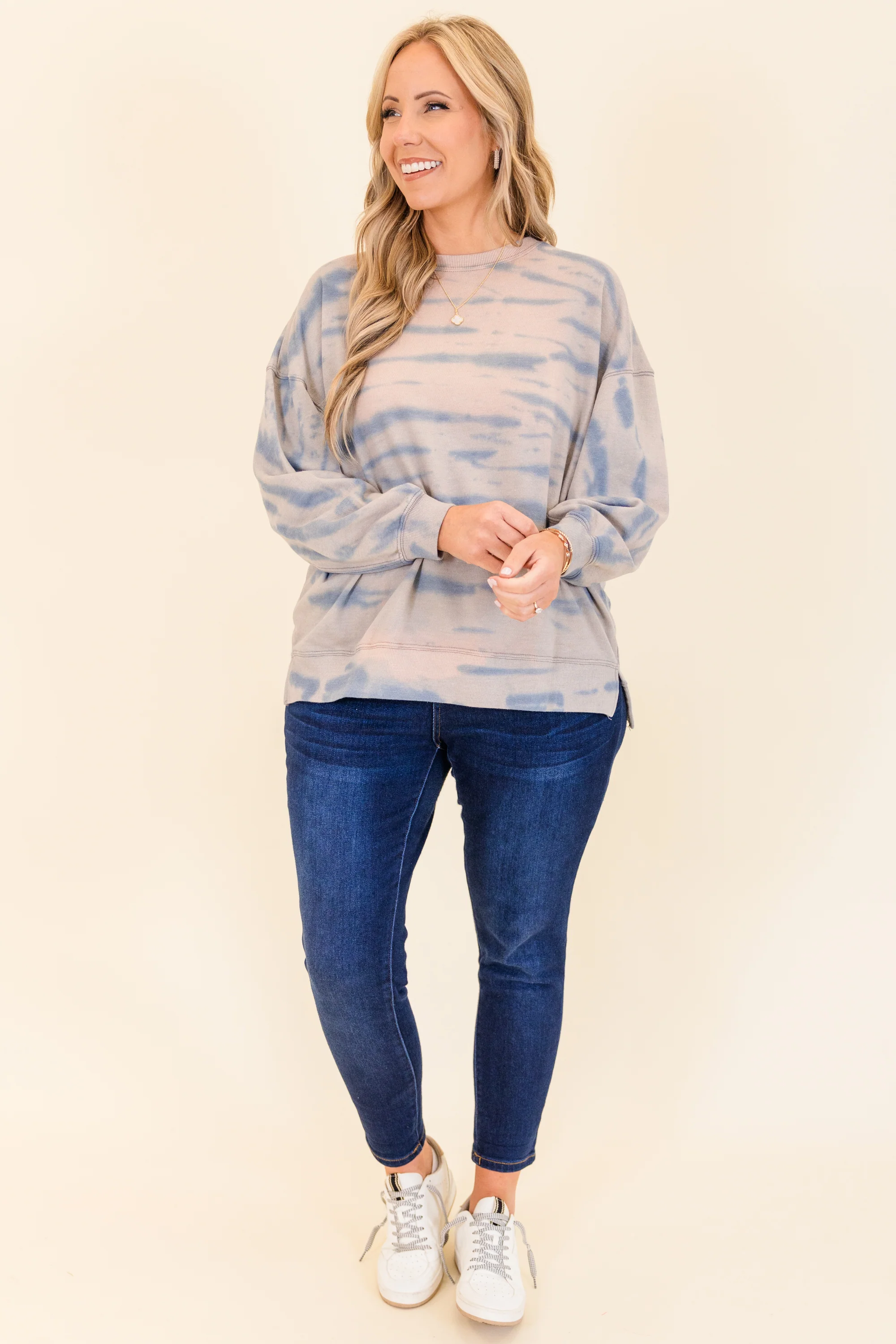 Cascade Wash Top, Teal-Mocha - Giverhouse