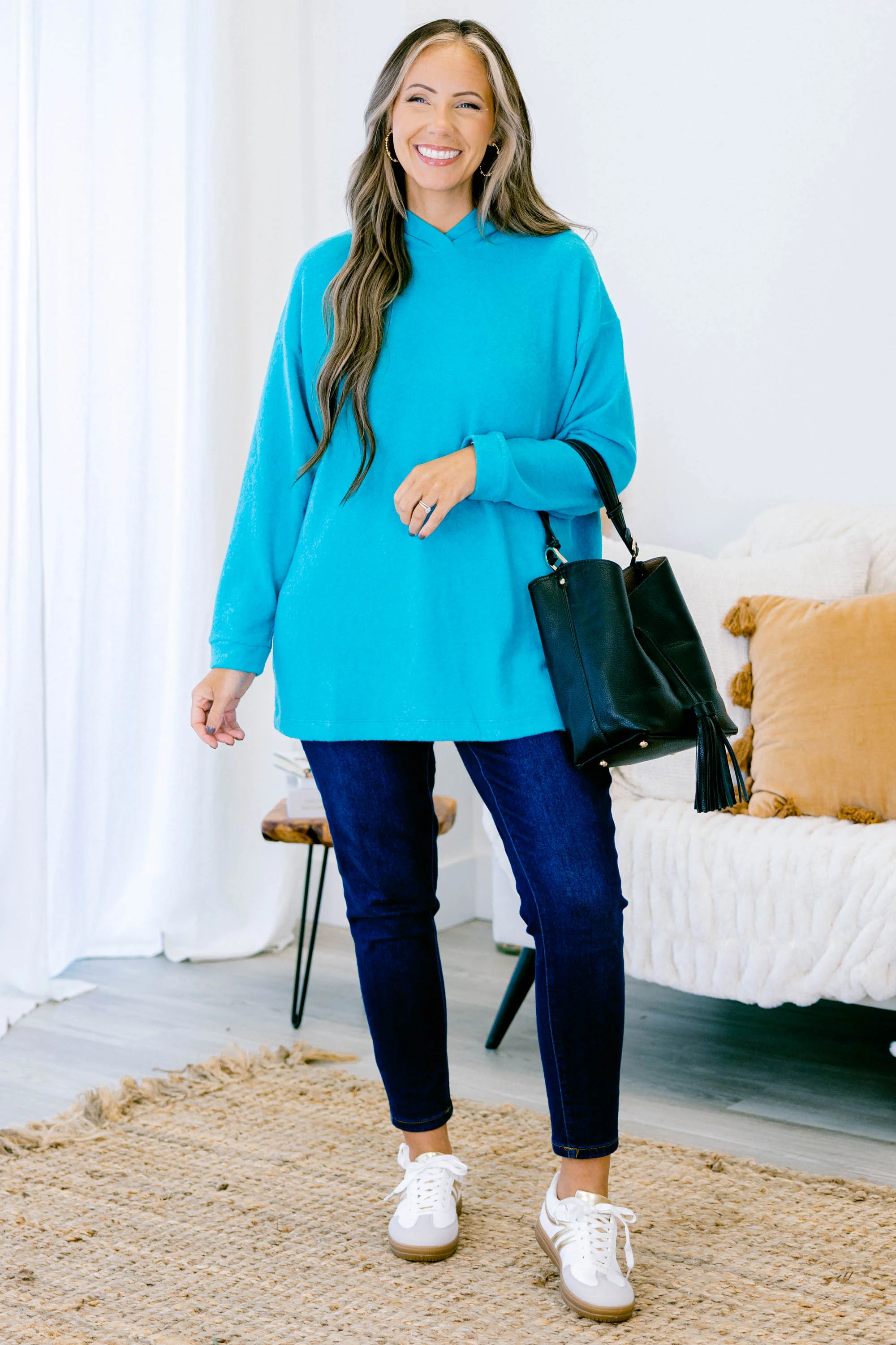 I Am On The Go Top, Light Teal - Giverhouse