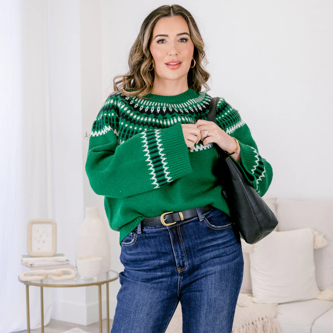 Her Own Thing Sweater, Emerald - Giverhouse