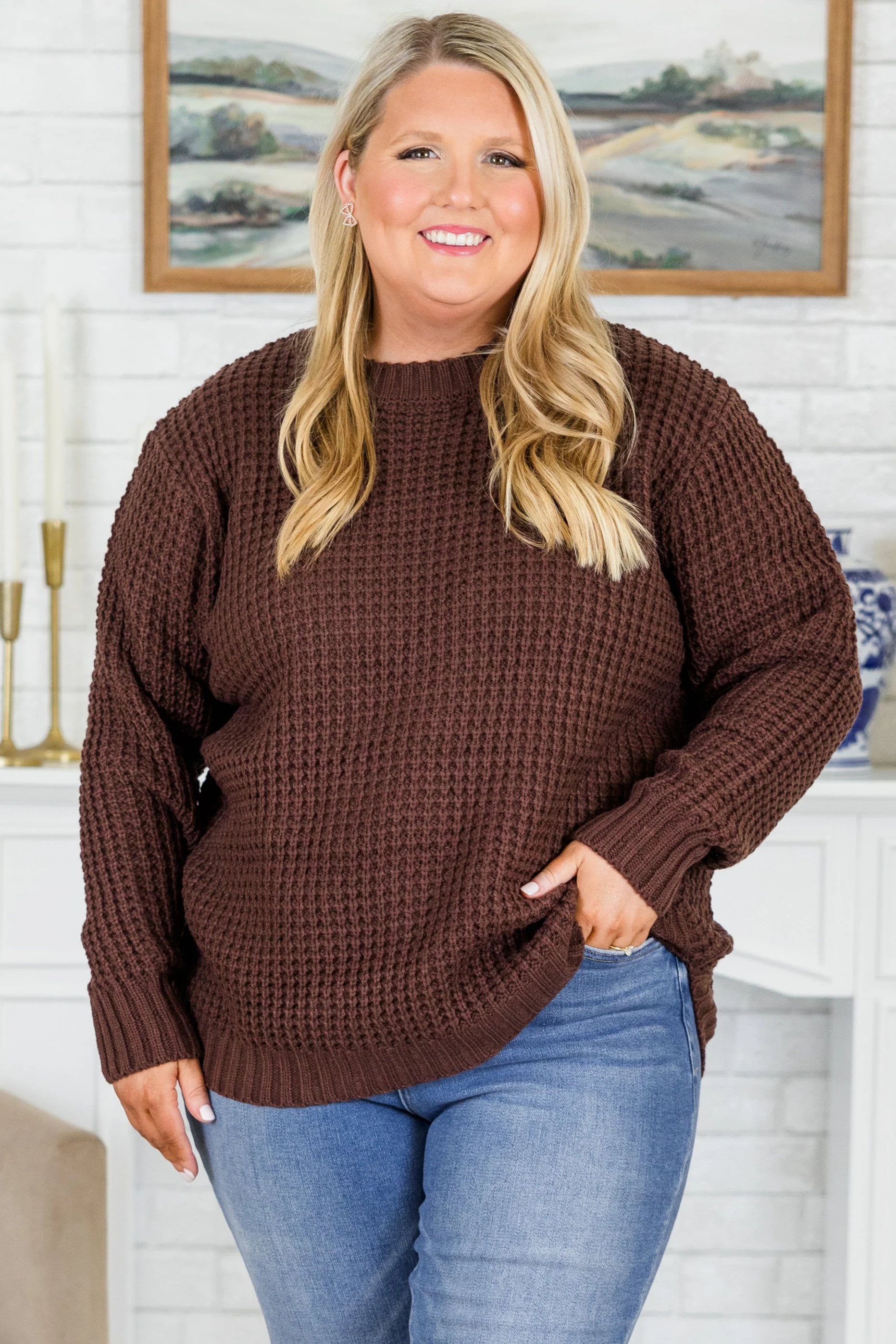 Everything We Loved Sweater, Mahogany - Giverhouse