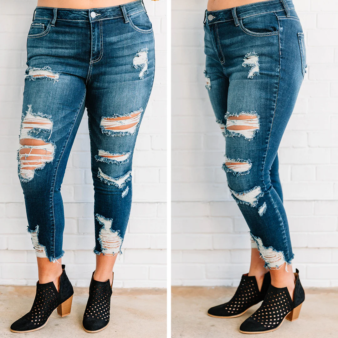 Can't Say Goodbye Skinny Jeans, Dark Wash - Giverhouse