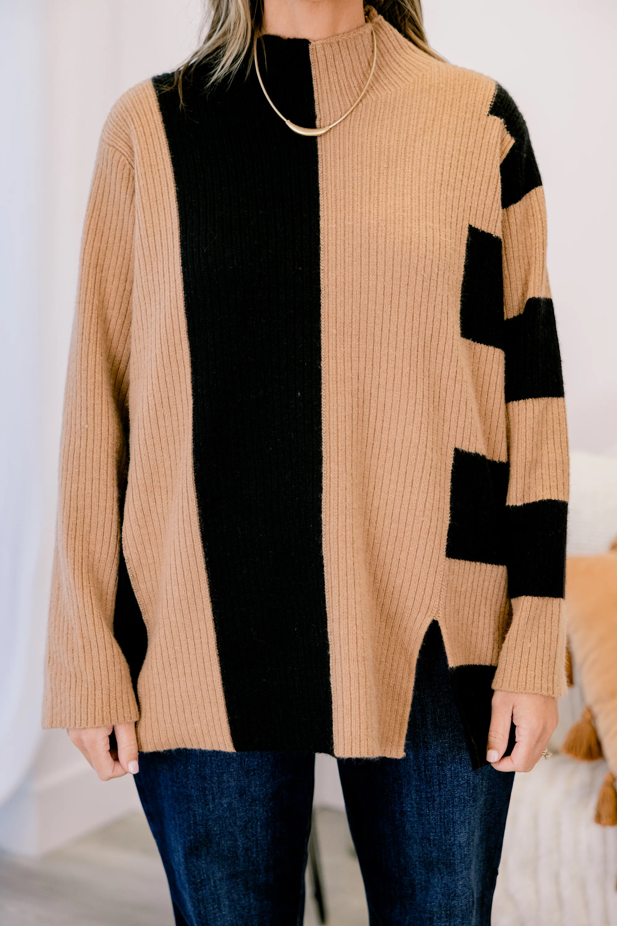 Joyful Sweater, Black/Mocha - Giverhouse