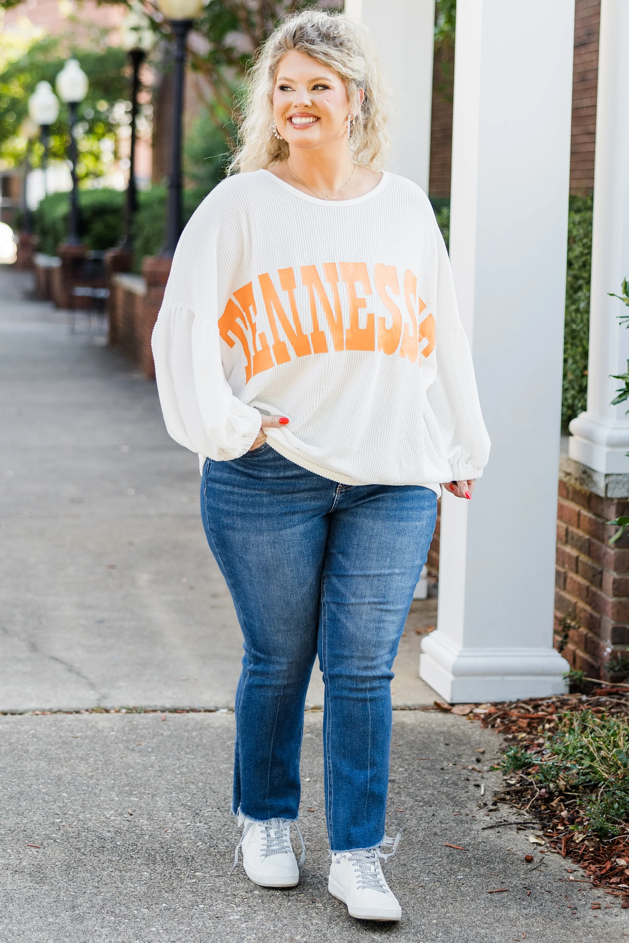 Volunteer Puff Top, Off-White - Giverhouse