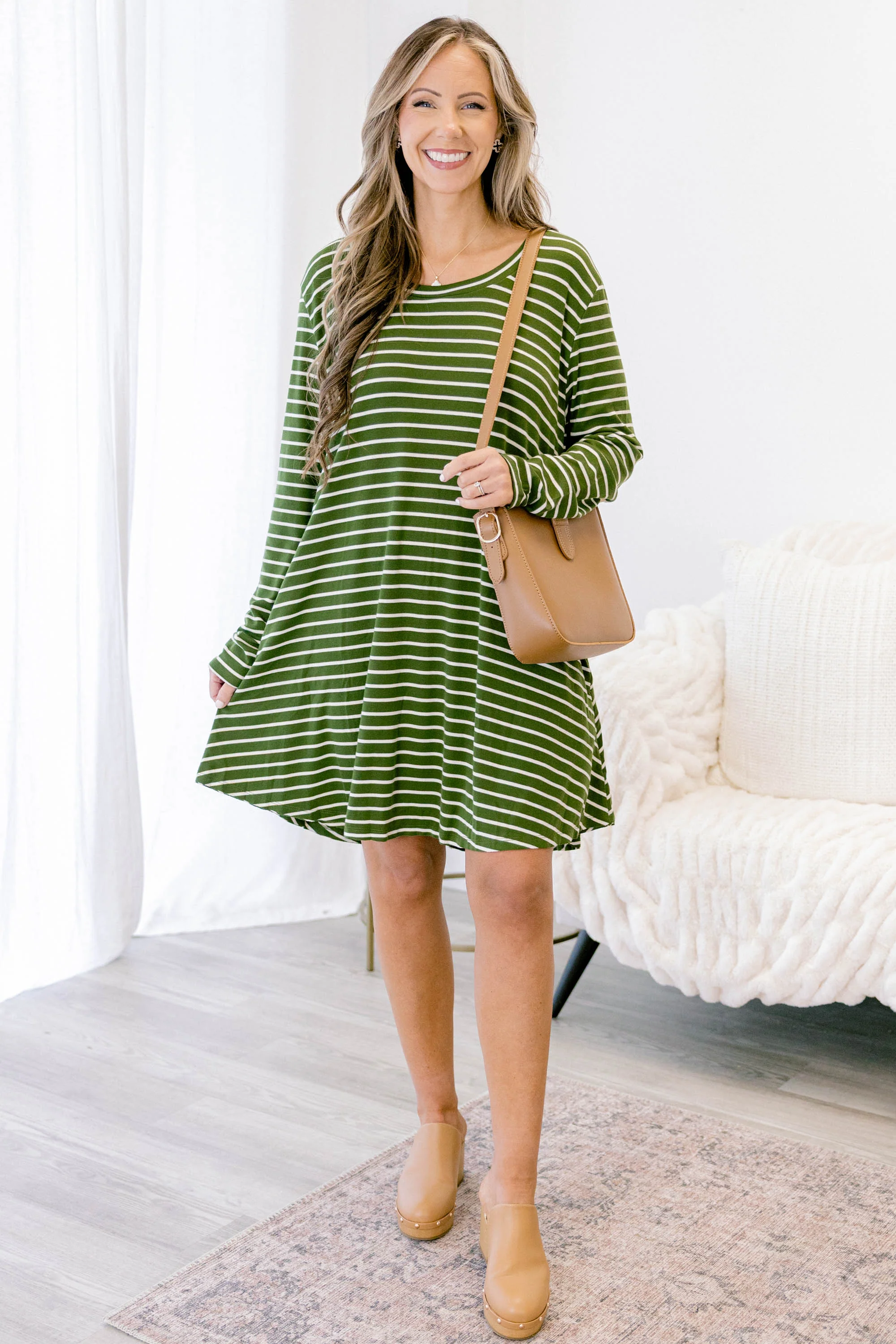 Into The Rhythm Dress, Moss - Giverhouse