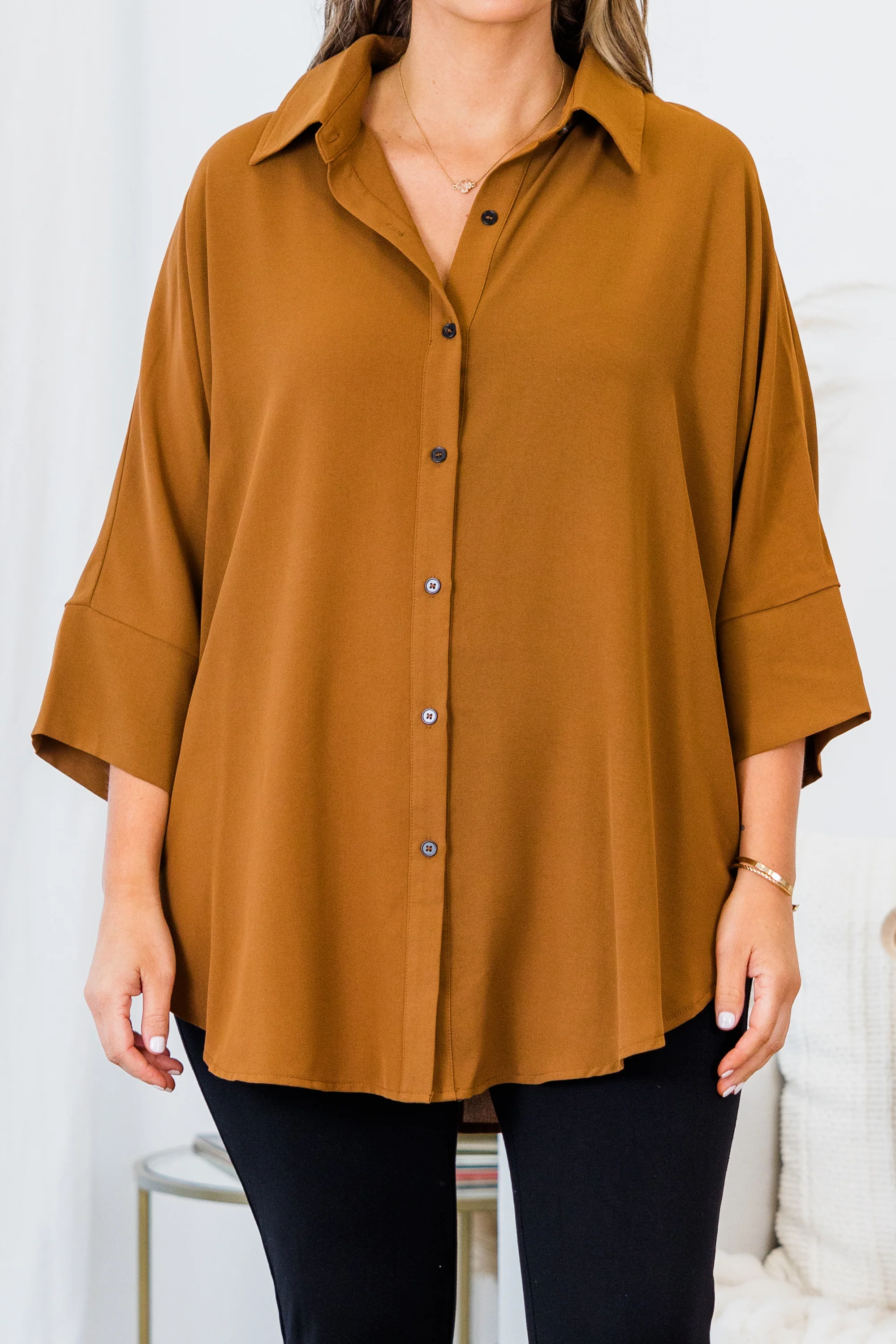Working Babe Top, Brown - Giverhouse