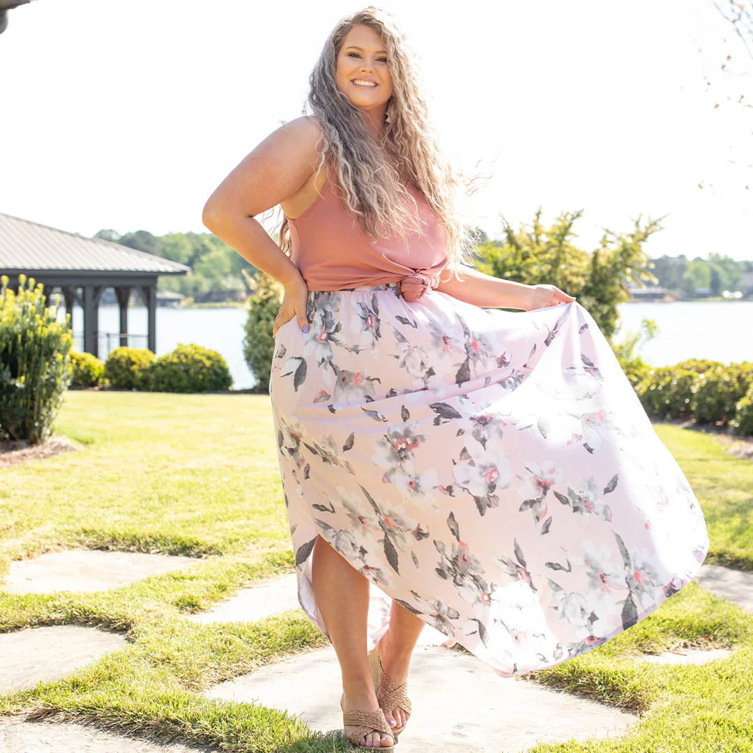 Along The Bay Maxi Skirt, Blush - Giverhouse
