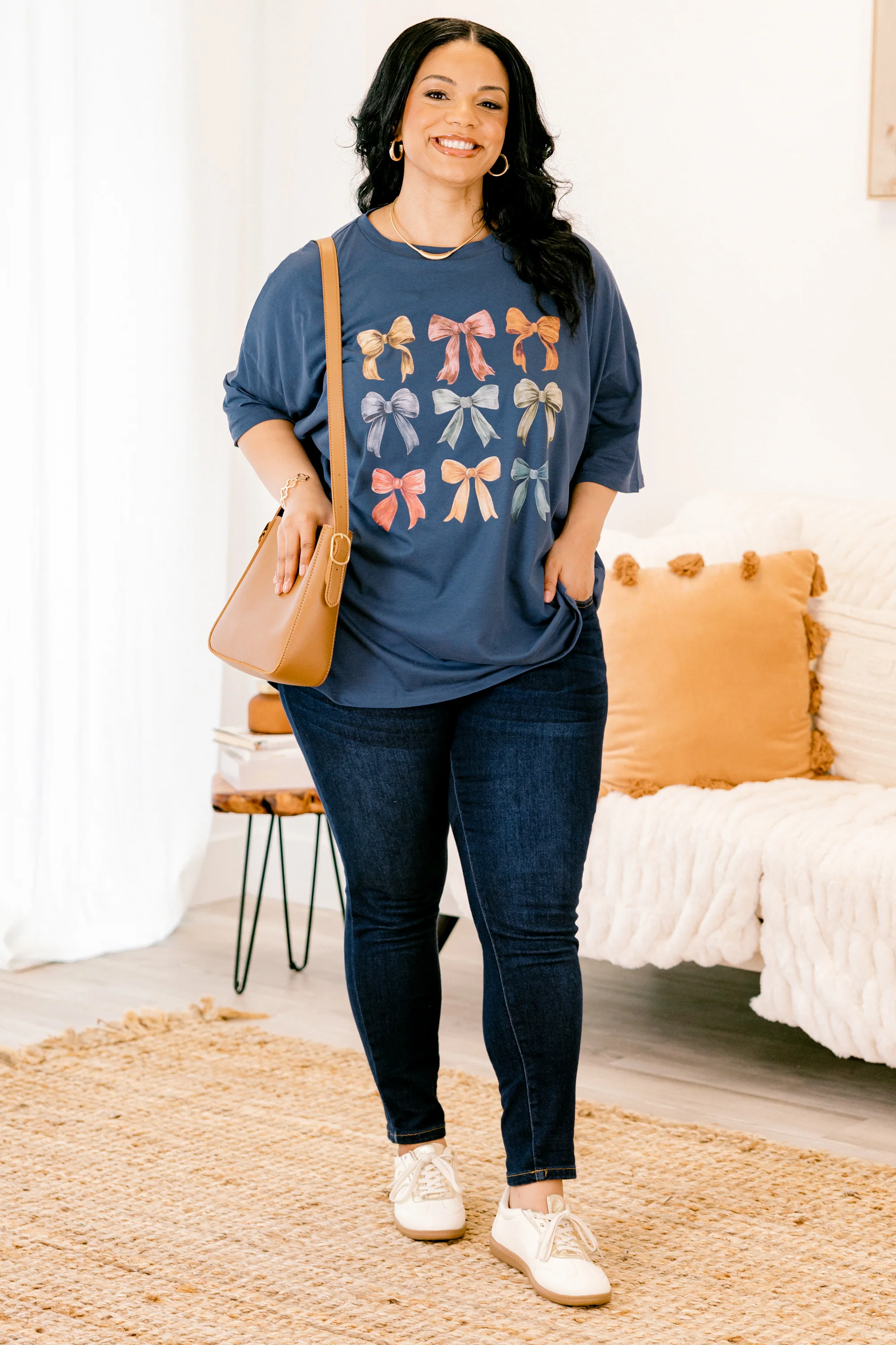 Colors of Autumn Boyfriend Tee, Midnight Navy - Giverhouse
