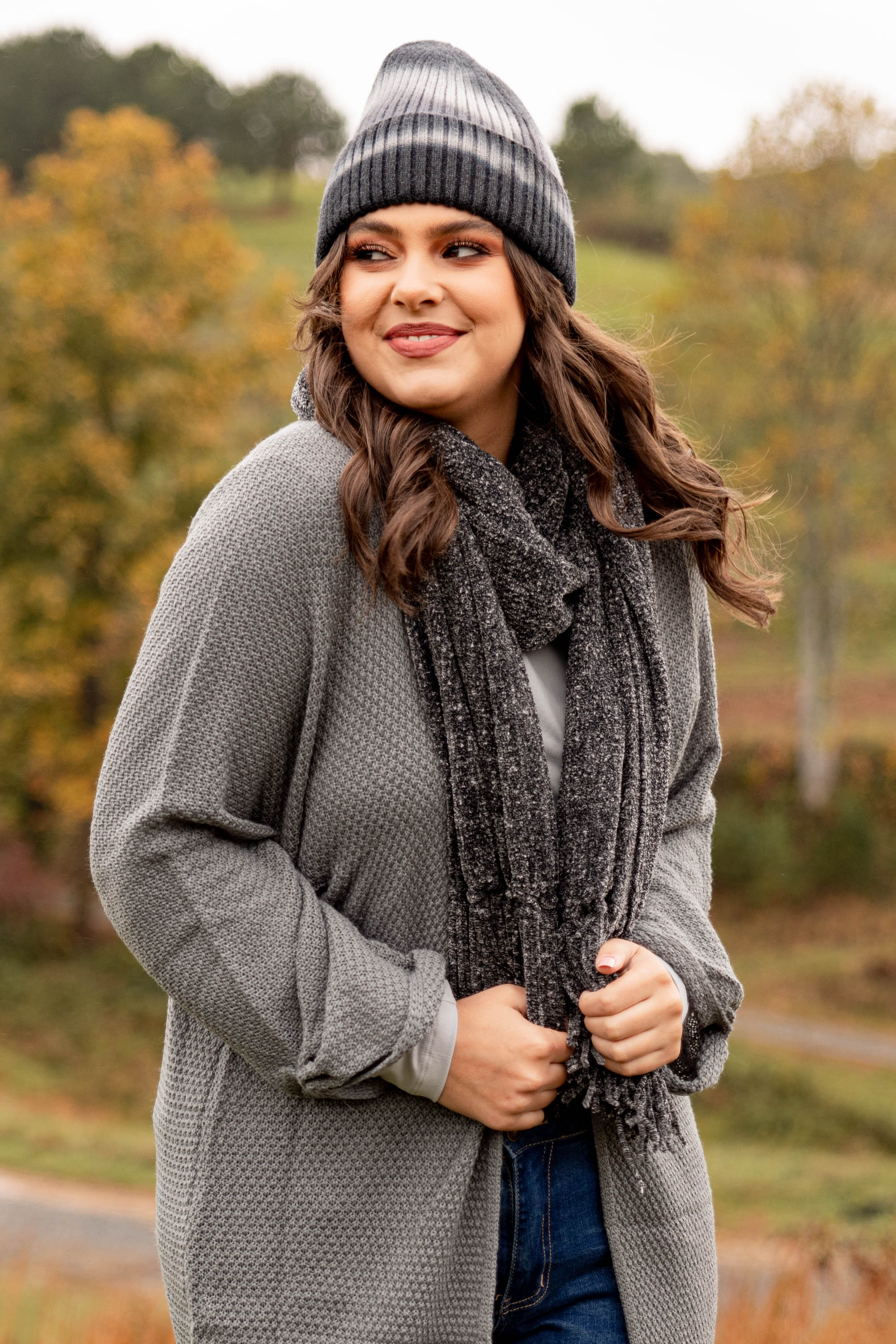 Weft In Warmth Scarf, Black - Giverhouse