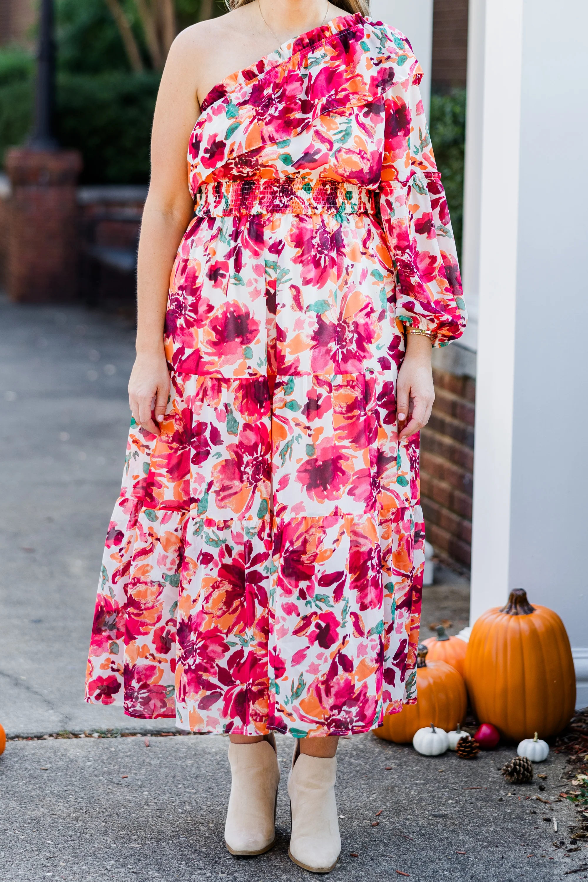 Love In The Moment Maxi Dress, Red Floral - Giverhouse