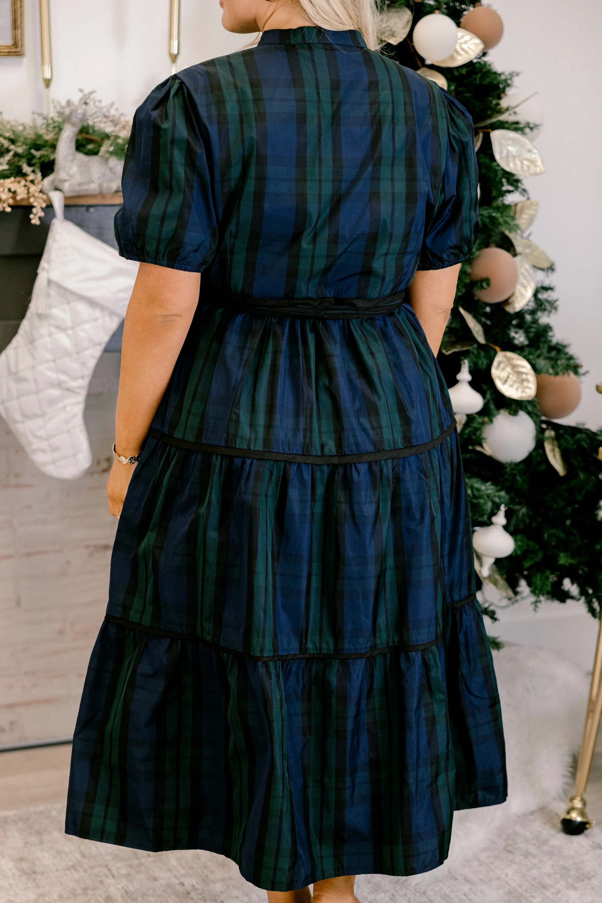 Hope Of It All Dress, Black Watch - Giverhouse