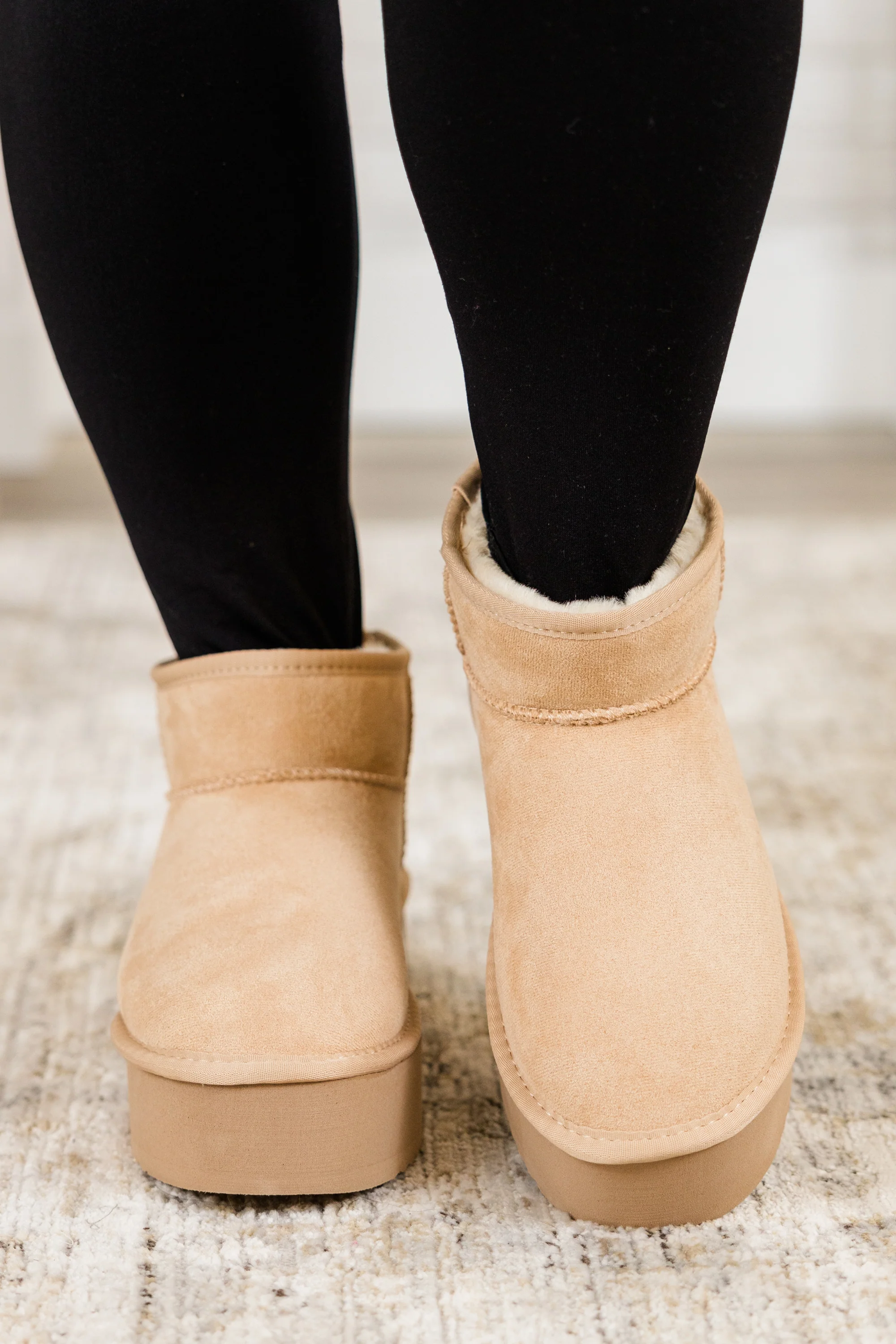 Cozy In Comfort Booties, Oatmeal - Giverhouse